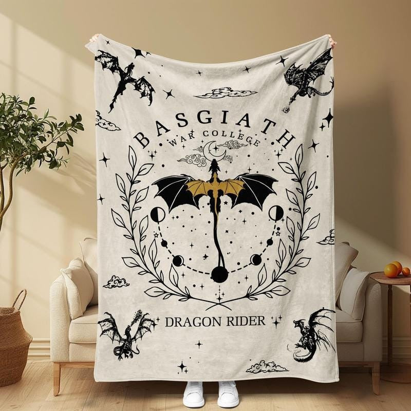 Fourth Wing Riders Quadrant Blanket, Dragon Rider Throw, Basgiath War College Decor, Bookish Gift, Empyrean Series, Rebecca Yarros Fans BKVLR34