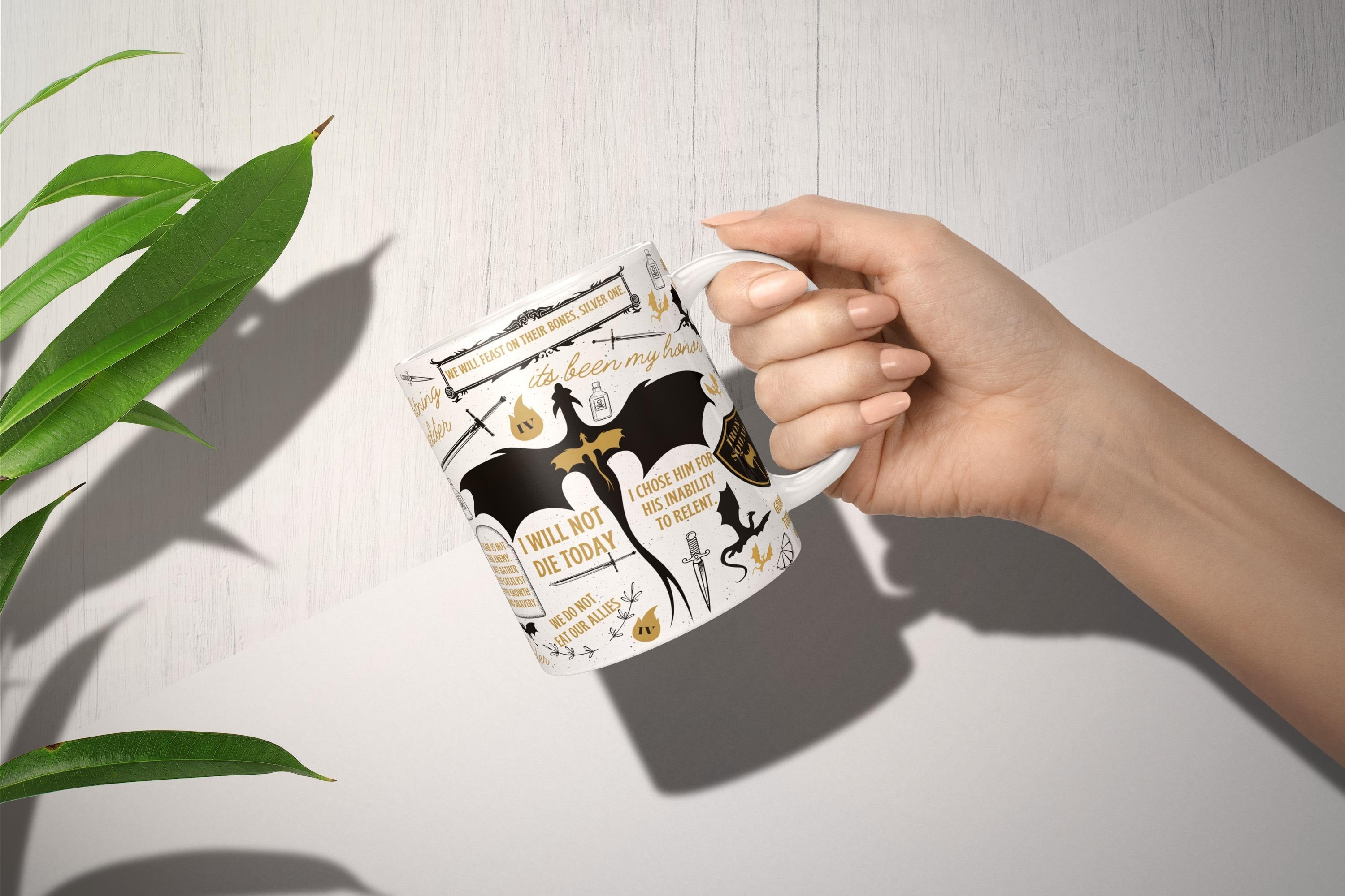 Fourth Wing Quote Mug Fantasy Bookish Gift, Dragon Rider Coffee Cup, Basgiath War College Merch, Violet Sorrengail and Xaden Riorson Fan MGVLR50