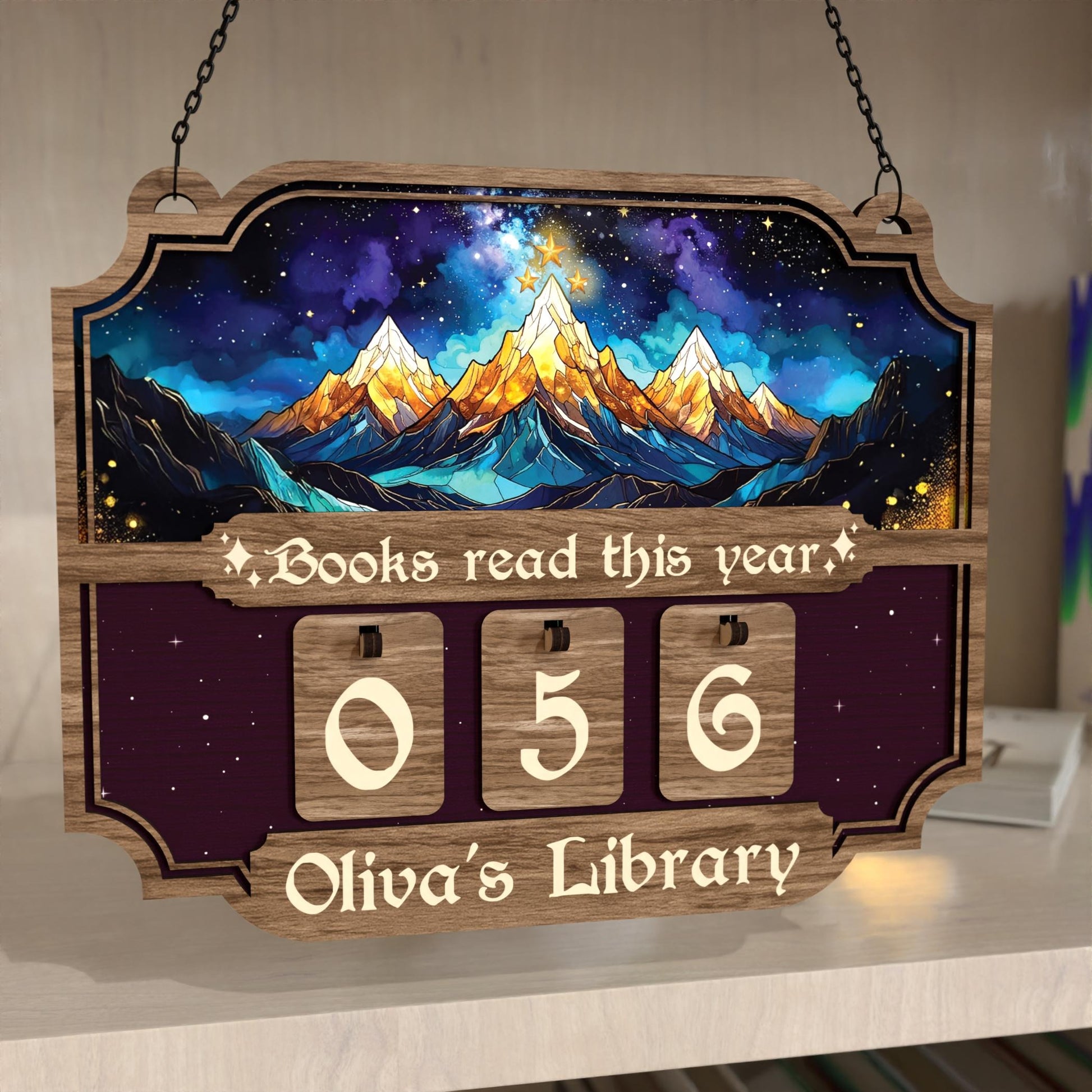 Personalized Books Read Tracker Wooden, Night Court Books Tracker, Books Read This Year, Gift for Readers, Book Lovers Gift, Home Decor