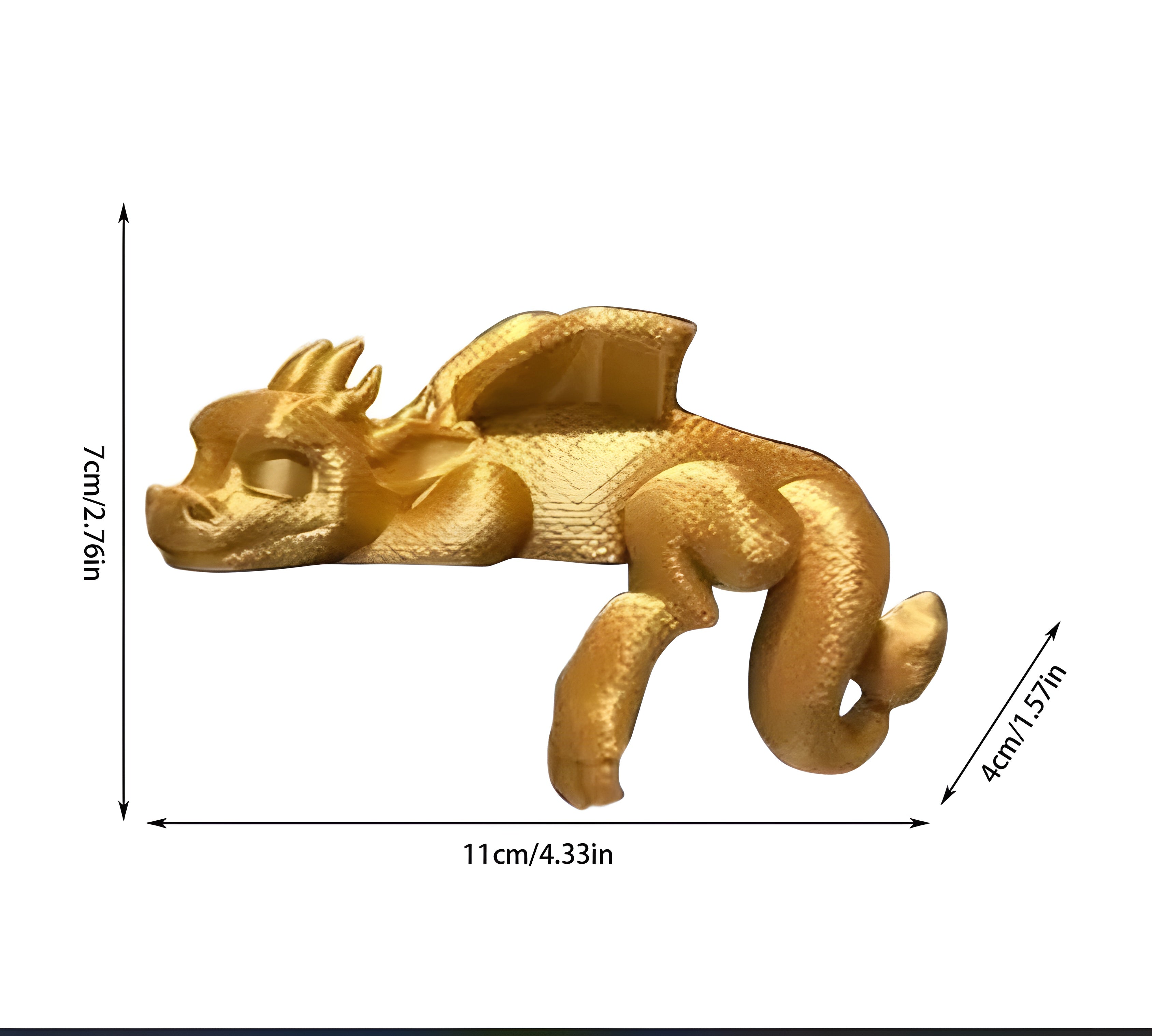 Sleeping Bookshelf Dragon, Adorable 3D Printed Dragon Decor, Fantasy Shelf Ornament, Unique Gift, Custom Colors Available