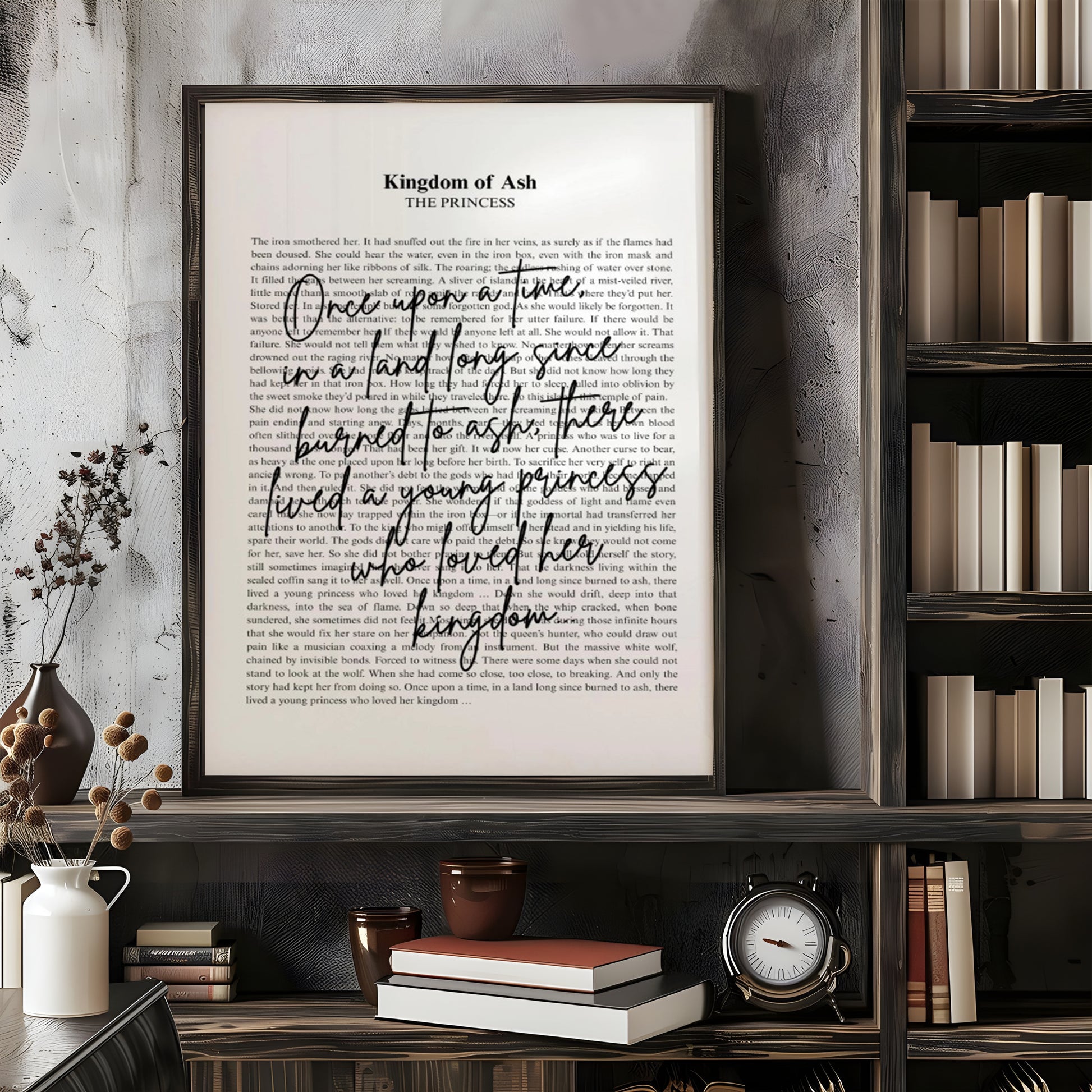 Throne of Glass Poster, Minimalistic Bookish Quote Print Art, Once upon a time, Terrasen VLRP55