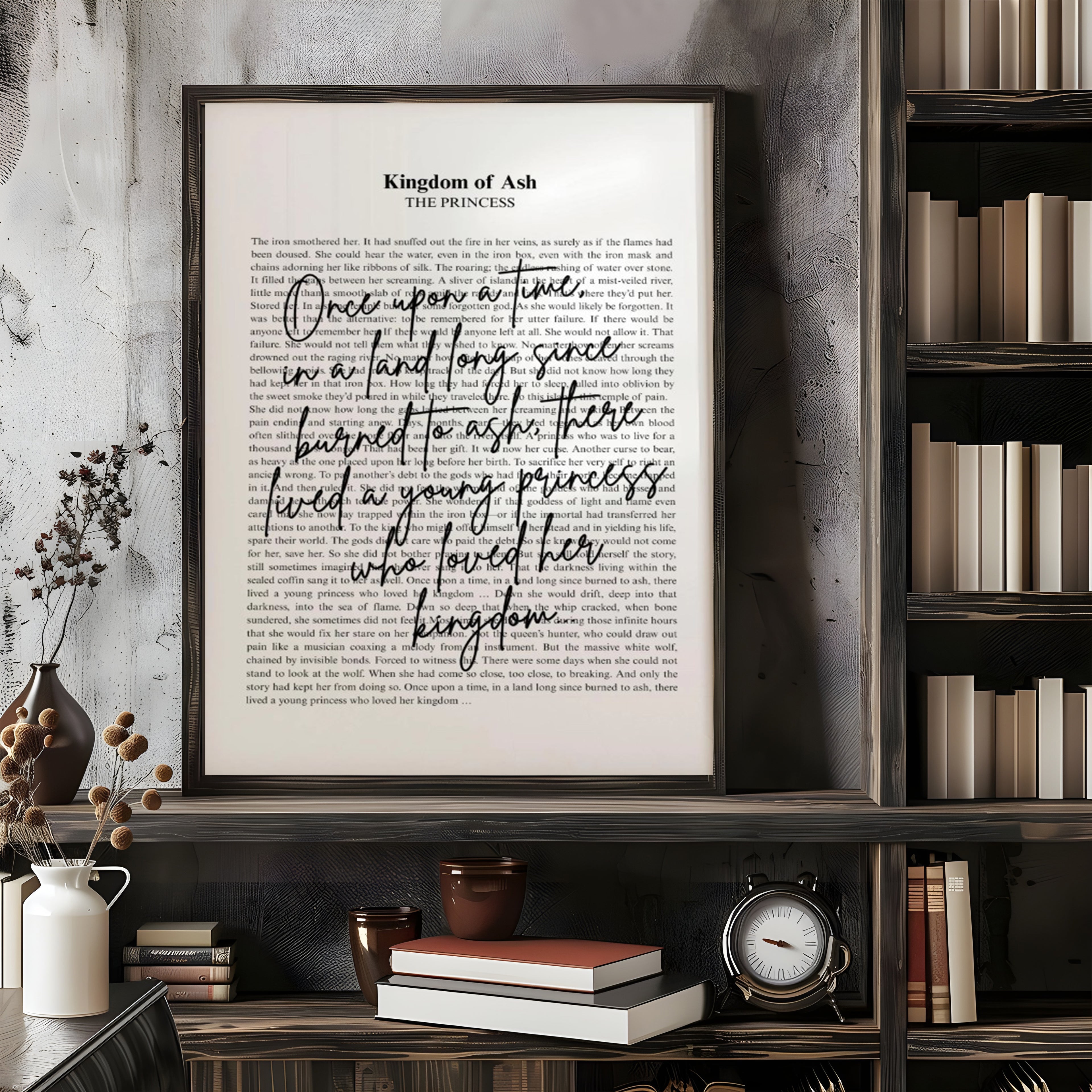 Throne of Glass Poster, Minimalistic Bookish Quote Print Art, Once upon a time, Terrasen VLRP55