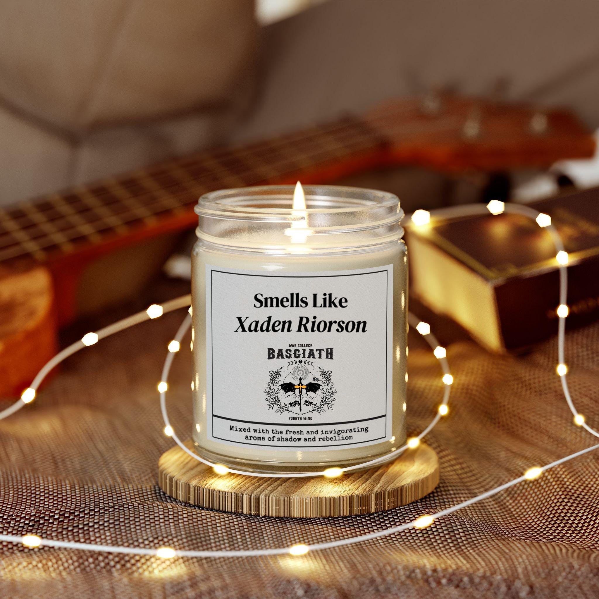 Smells like Xaden Riorson Wingleader Candle Gift, Fourth Wing Xaden Gift, Dragon Fantasy Decor, Violet Sorrengail Bookish, Basgiath Inspired CDVLR02