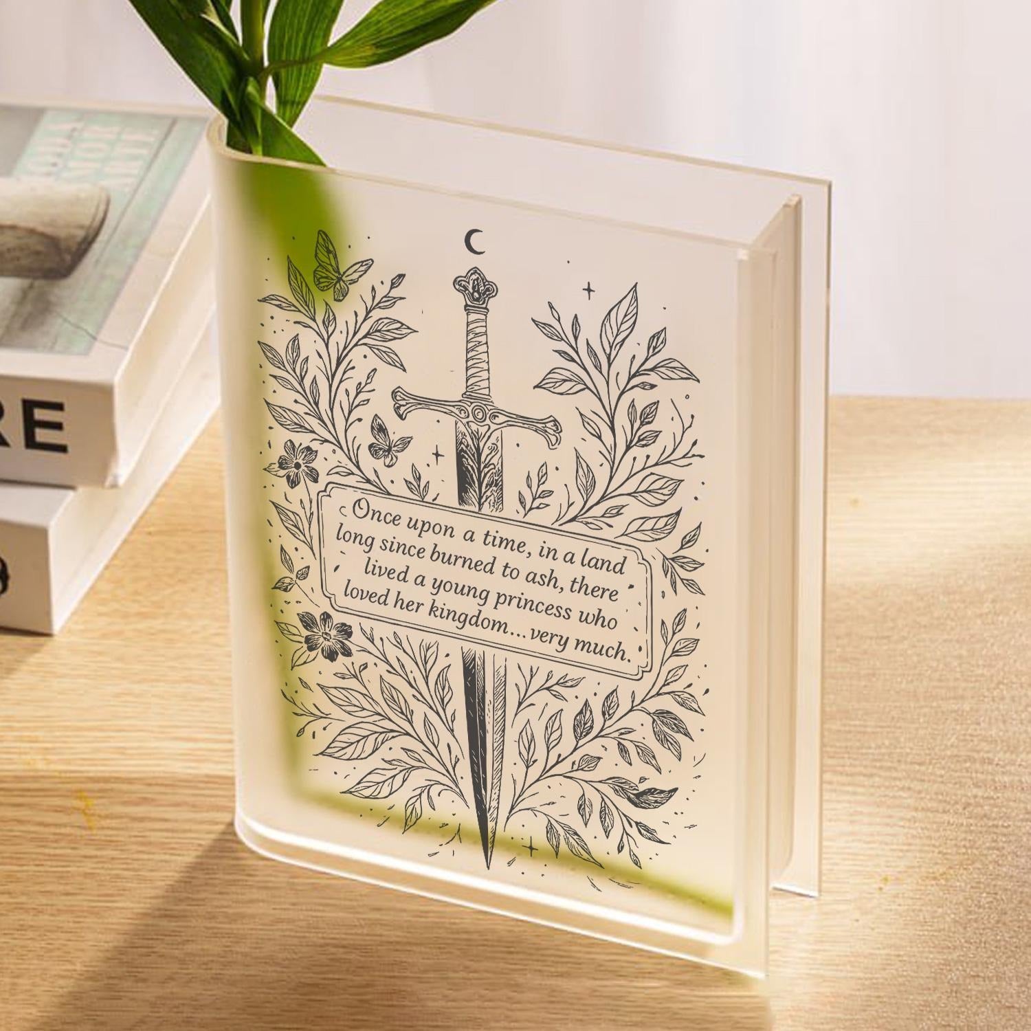 Throne of Glass Book Vase, Aelin Galathynius Quote Acrylic Vase, Once Upon a Time Fan Decor, ACOTAR Rhysand Bookish Vase, Book Lover Gift VLRBV33