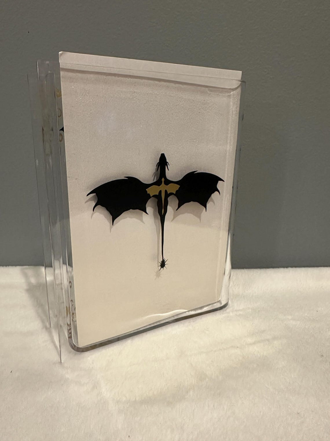 Fourth Wing Book Shaped Flower Vase, Dragons Bookish Acrylic Book Vase, Gift for Book Lovers, VLRBV04