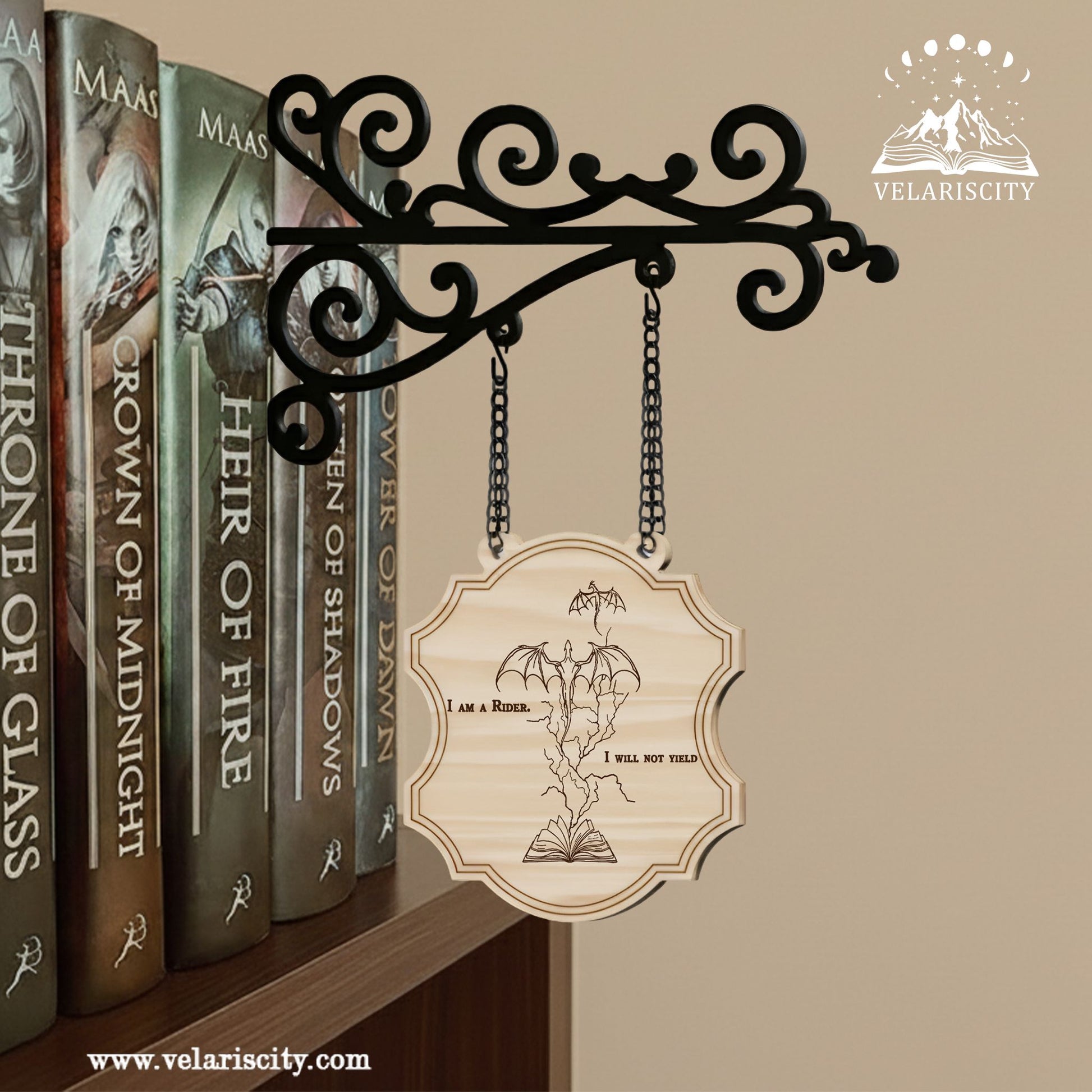 Fourth Wing Book Tavern Signs, I Am a Rider Quote Wooden Decor, Empyrean Dragon Rider Fantasy Decor, Home Library Decor, Book Gift BSVLR07