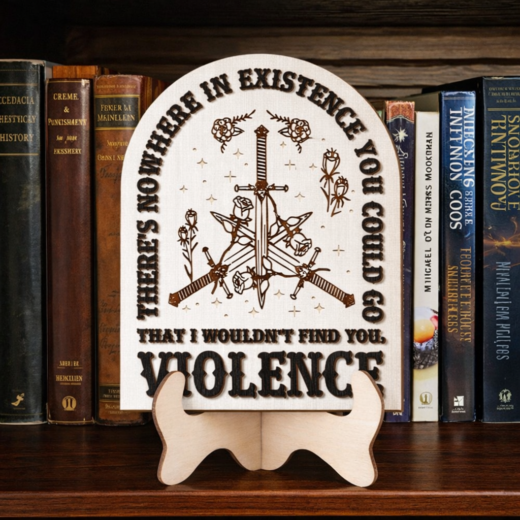 Basgiath War College Bookshelf Sign, Fourth Wing Inspired Library Decor, Xaden Riorson Romantasy Book Lover Gift BTVLR43