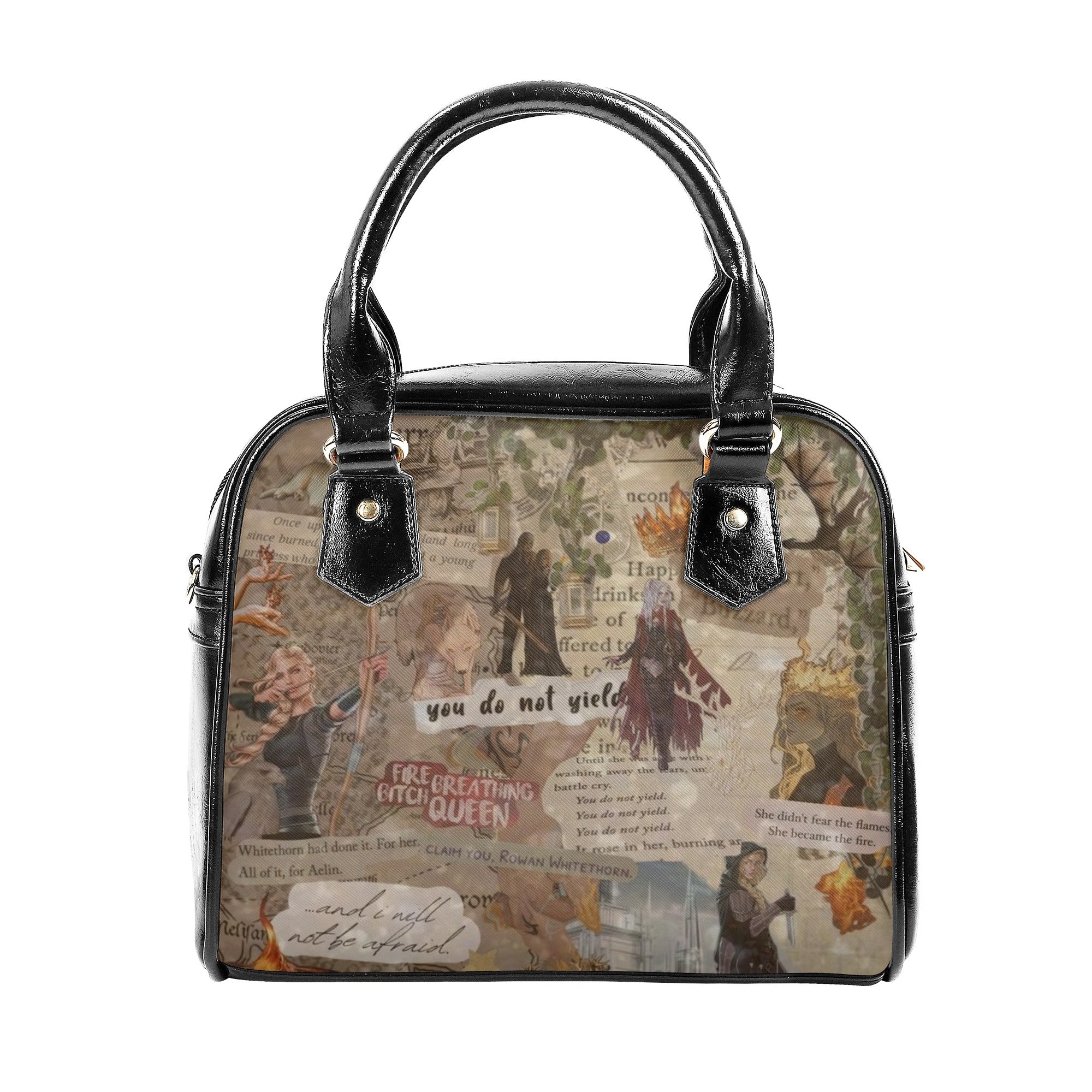 TOF Inspired Leather Bag, Throne Of Glass Inspired Bag, Personalized Leather Bag, Fantasy Leather Handbag, Perfect Gift for Women. HBVLR52