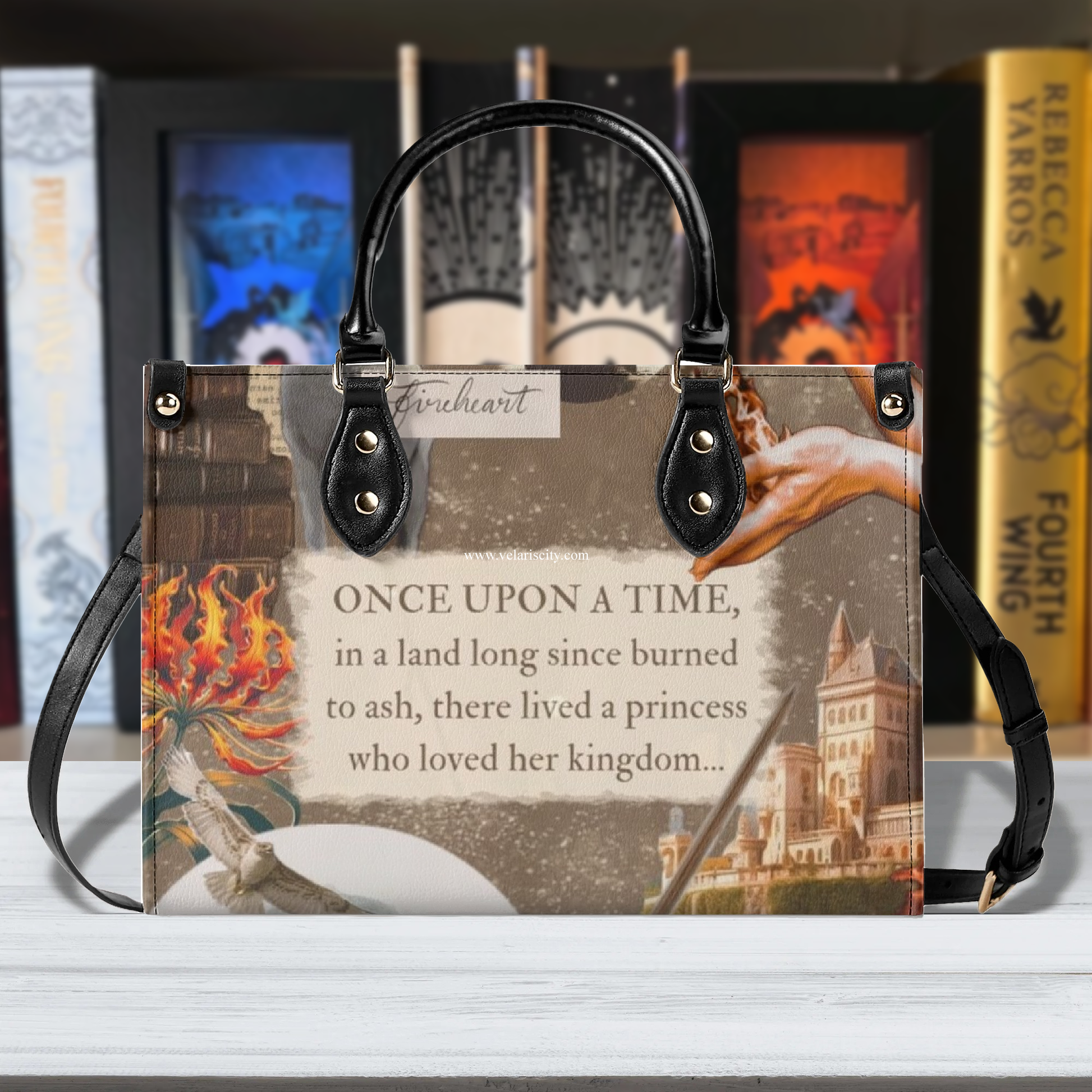 TOG Quote Leather Bag, Throne Of Glass Inspired Bag, Personalized Leather Bag, Fantasy Leather Handbag, Perfect Gift for Women. HBVLR10