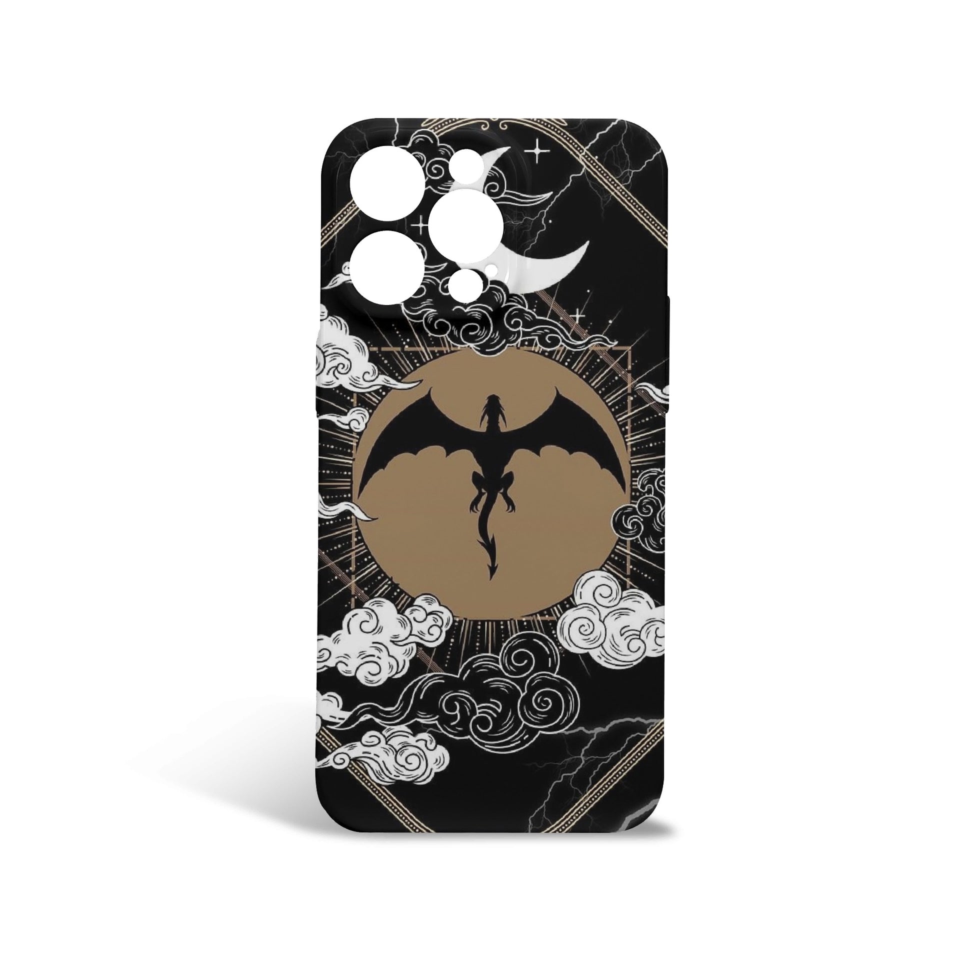 Fourth Wing Dragon Phone Case, Tairn & Rider Silhouette Art, Rebecca Yarros Inspired Fantasy iPhone Cover, Bookish Gift for Fans PCVLR72