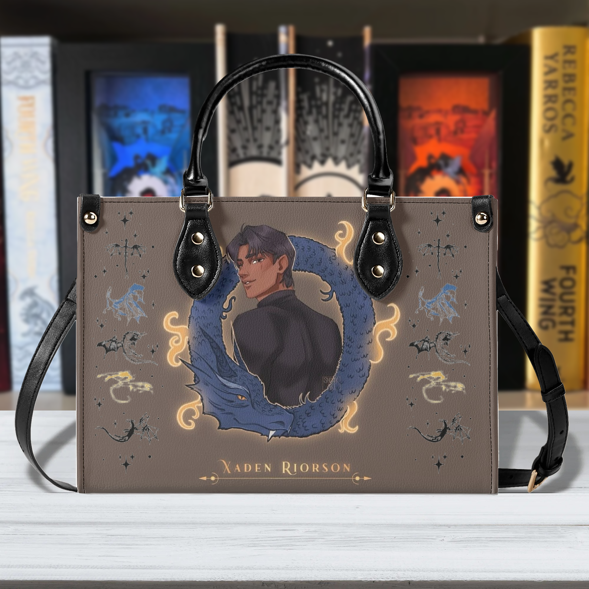 Xaden Riorson Leather Bag ,Fourth Wing Inspired Bag, Personalized Leather Bag, Fantasy Leather Handbag, Perfect Gift for Women. HBVLR19