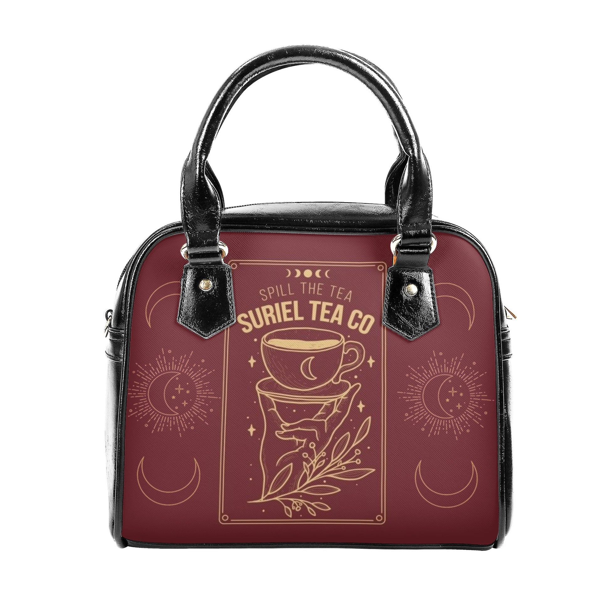 Suril Tea Co Leather Bag, ACOTAR Inspired Bag, Personalized Leather Bag, Fantasy Leather Handbag, Perfect Gift for Women. HBVLR33