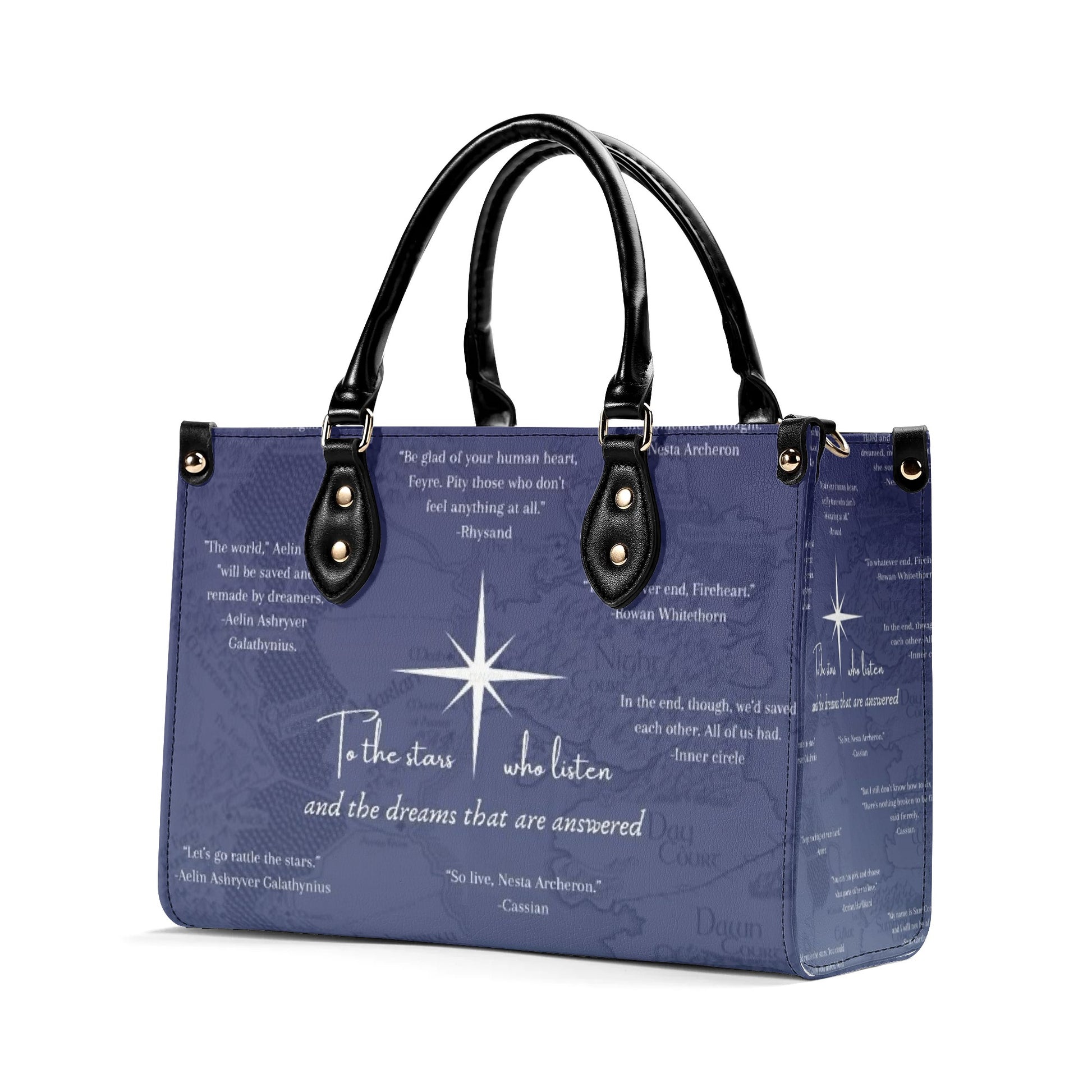 To the stars who listen Leather Bag, ACOTAR Bag, Personalized Leather Bag, Velaris City Handbag, Perfect Gift for Women. HBVLR01