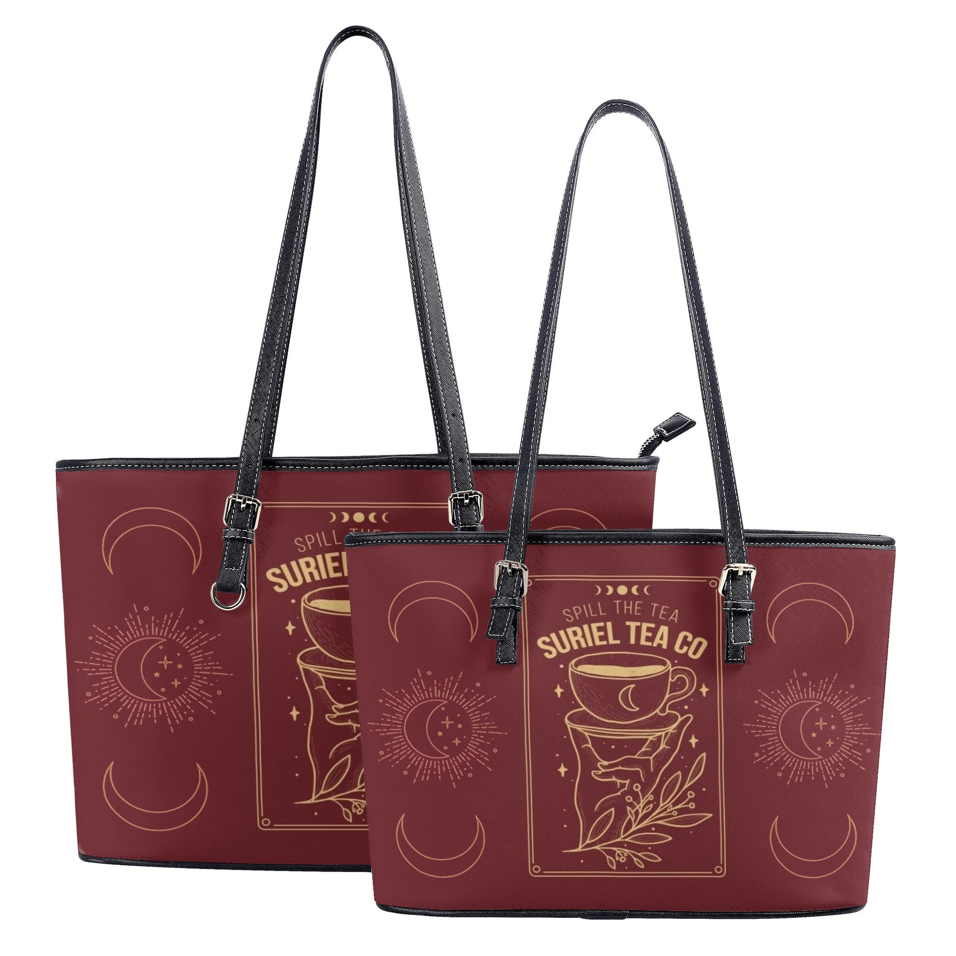 Suril Tea Co Leather Bag, ACOTAR Inspired Bag, Personalized Leather Bag, Fantasy Leather Handbag, Perfect Gift for Women. HBVLR33