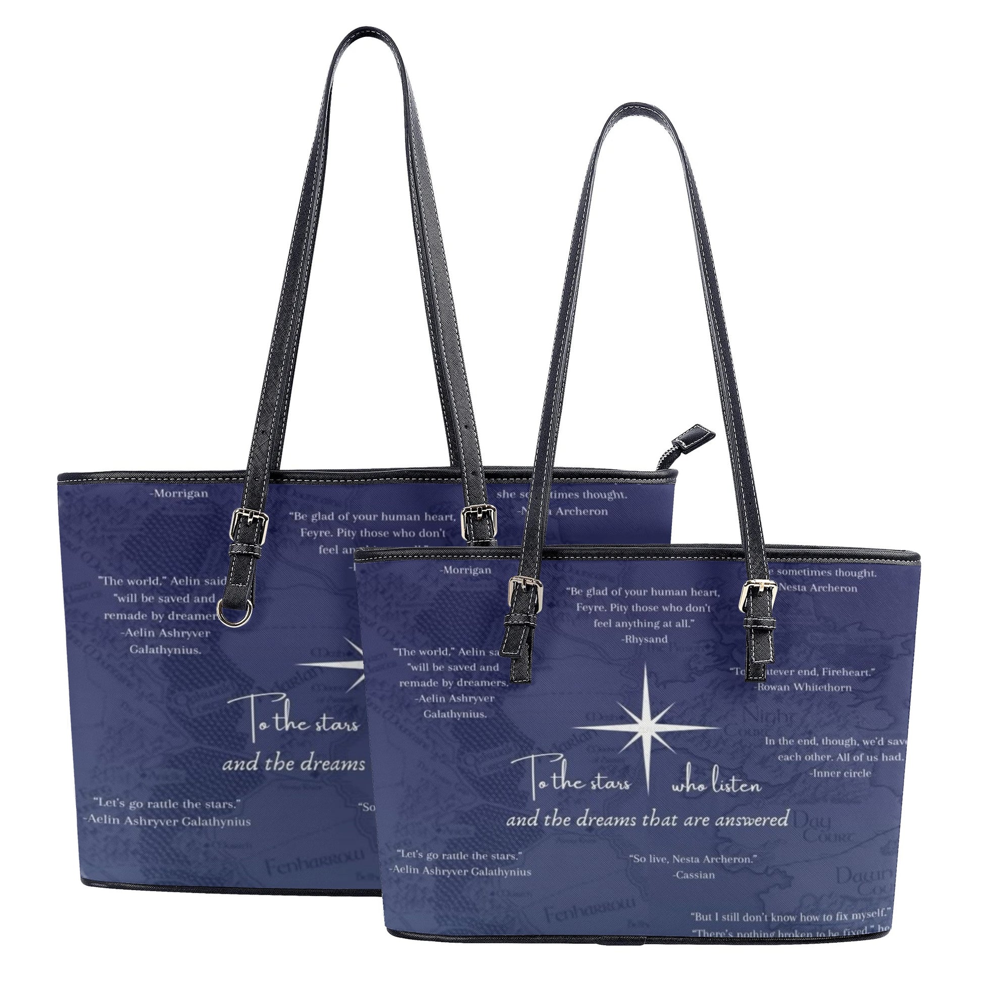 To the stars who listen Leather Bag, ACOTAR Bag, Personalized Leather Bag, Velaris City Handbag, Perfect Gift for Women. HBVLR01