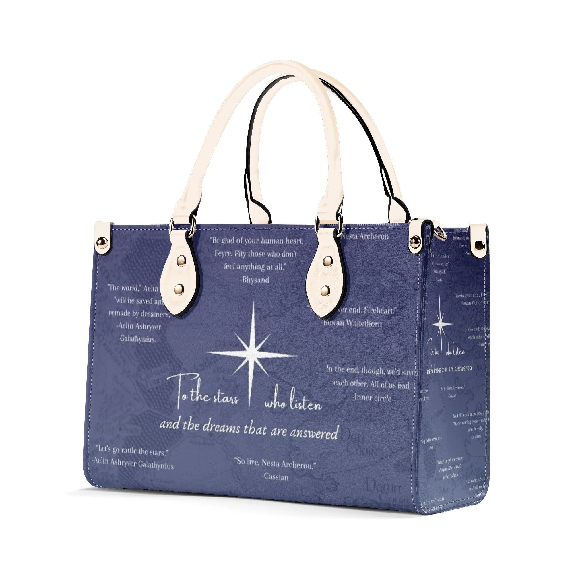 To the stars who listen Leather Bag, ACOTAR Bag, Personalized Leather Bag, Velaris City Handbag, Perfect Gift for Women. HBVLR01