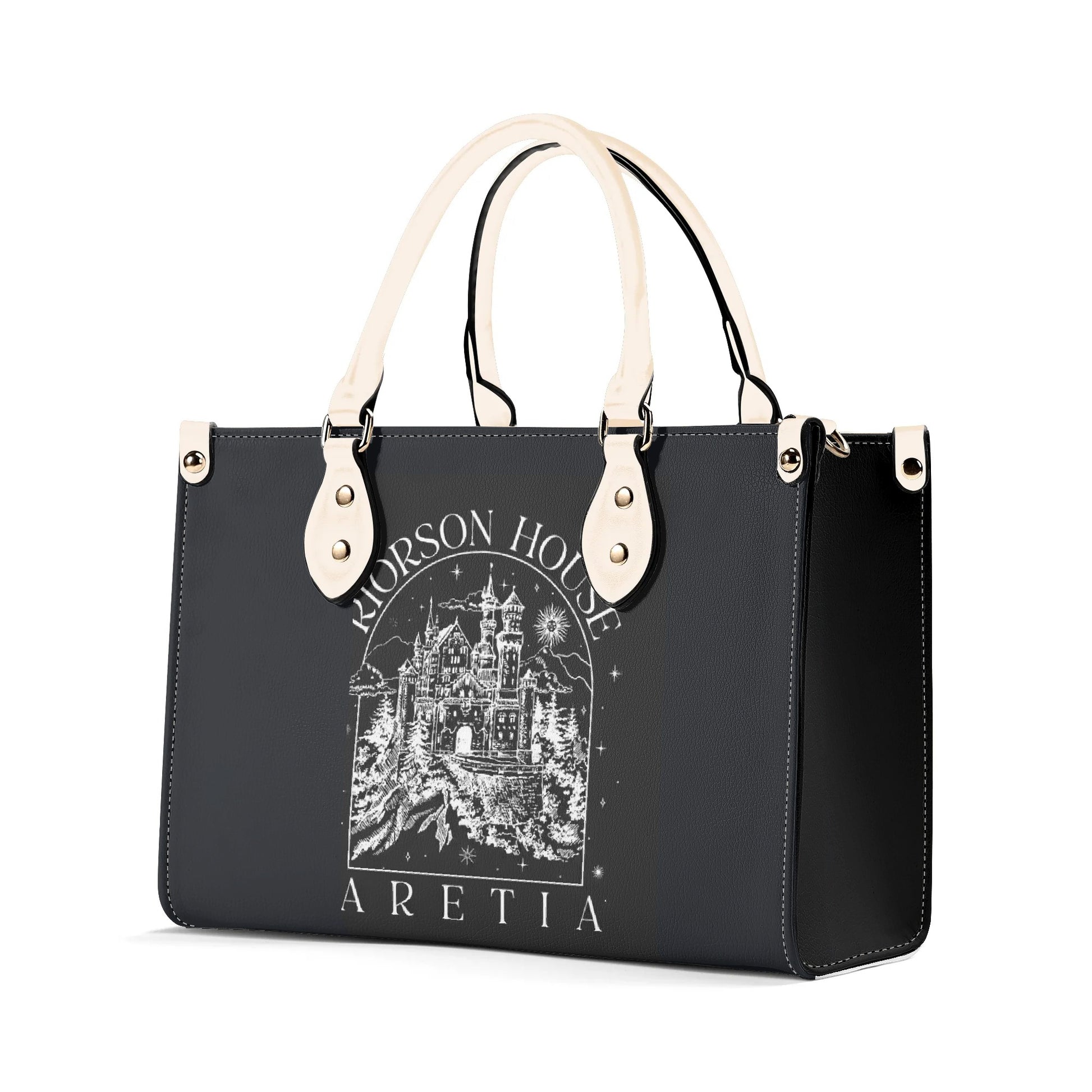 Riorson House Leather Bag,  Onyx Storm inspired Bag, Personalized Leather Bag, Fantasy Leather Handbag, Perfect Gift for Women. HBVLR06