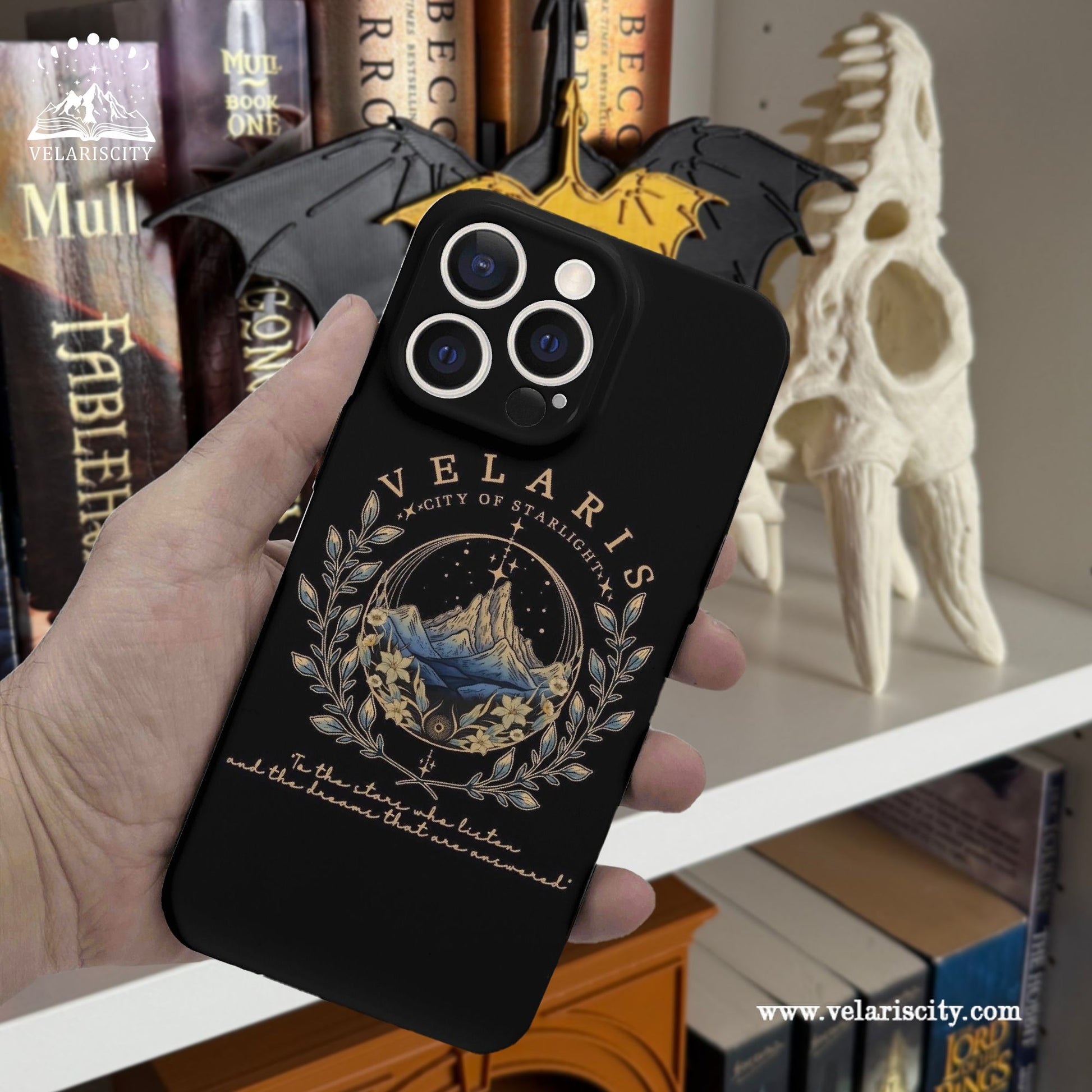 Velaris Phone Case, City of Starlight ACOTAR-Inspired Starry Night Phone Case, Fantasy iPhone Cover, Bookish Gift PCVLR75