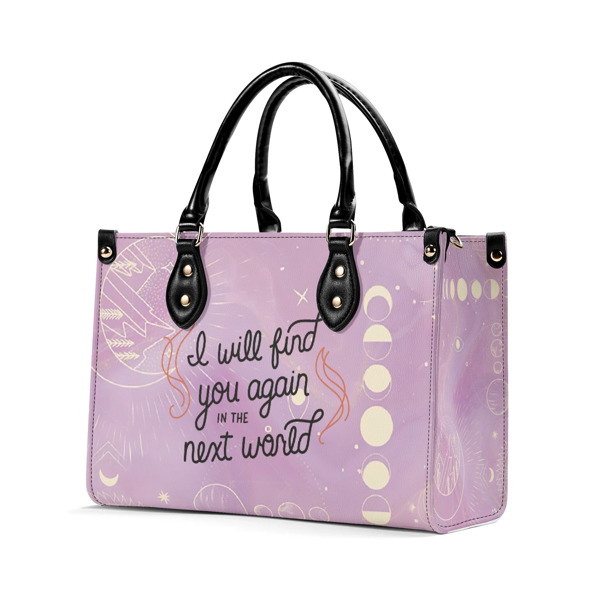 " I will find you again in the next world" Leather Bag, ACOWAR Inspired Bag, Personalized Leather Bag, Fantasy Leather Handbag, Perfect Gift for Women. HBVLR37