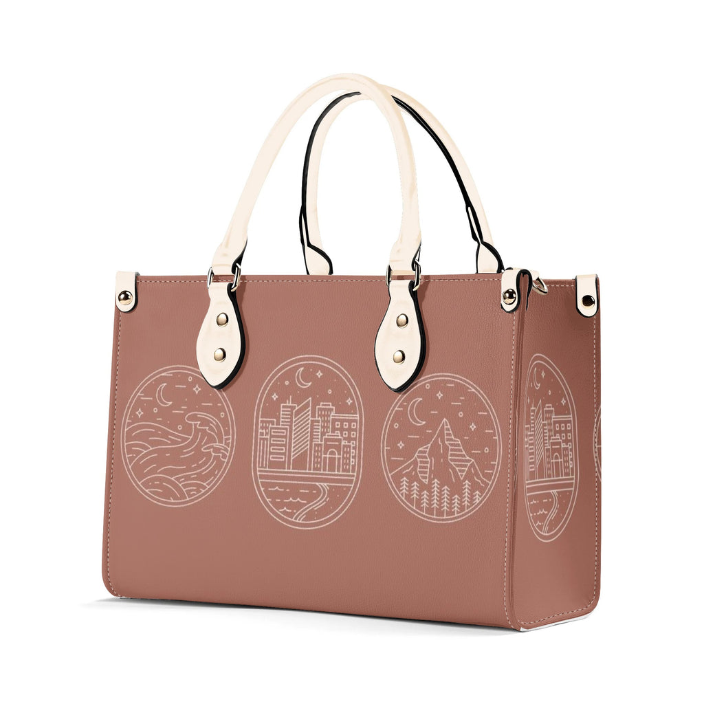 Velaris Inspired Leather Bag ,Minimalist City and Nature Inspired Bag, Personalized Leather Bag, Fantasy Leather Handbag, Perfect Gift for Women. HBVLR15