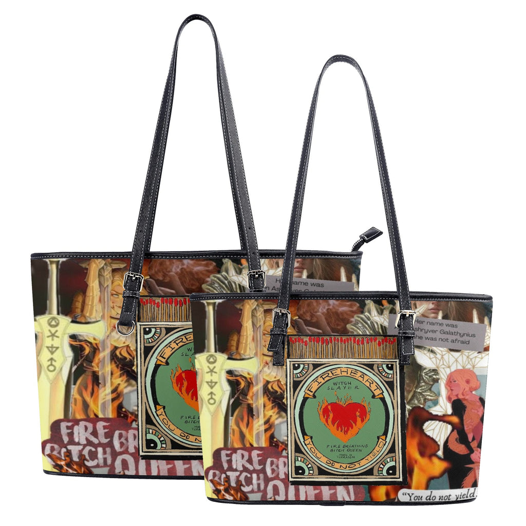 Fireheart Witch Slayer Inspired  Leather Bag, Throne Of Glass Inspired Bag, Personalized Leather Bag, Fantasy Leather Handbag, Perfect Gift for Women. HBVLR50