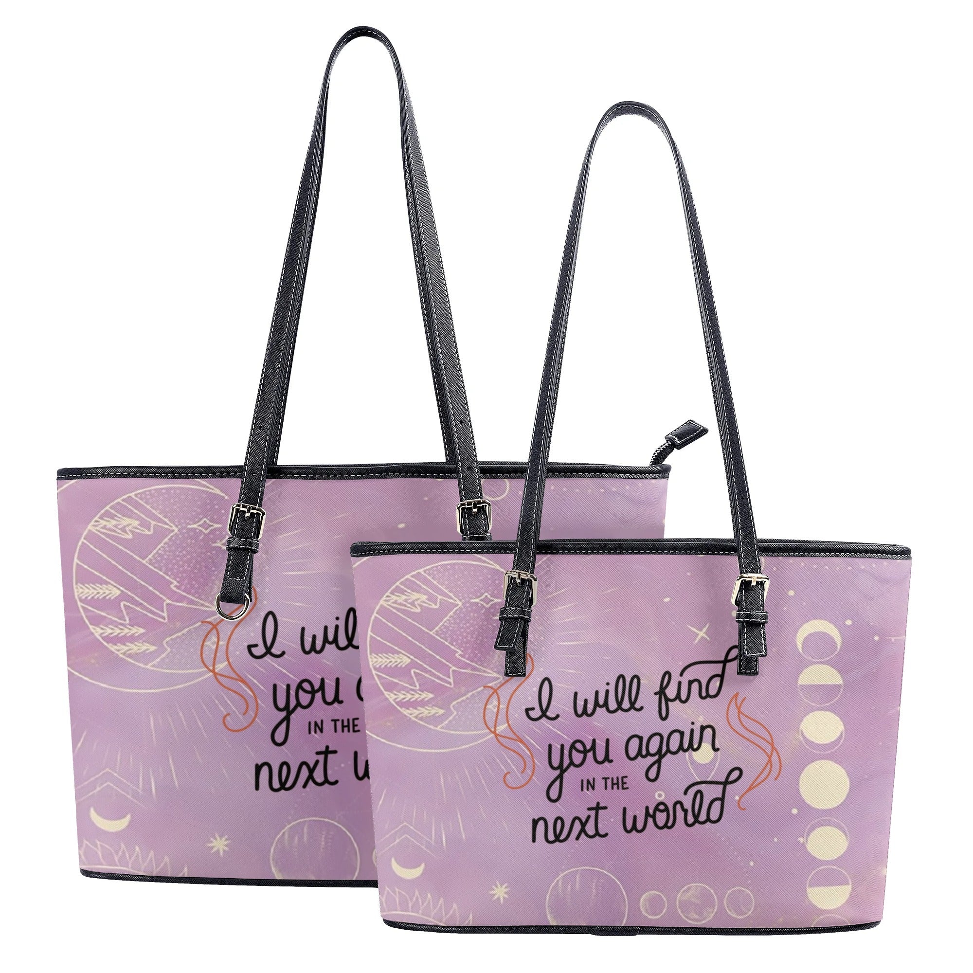 " I will find you again in the next world" Leather Bag, ACOWAR Inspired Bag, Personalized Leather Bag, Fantasy Leather Handbag, Perfect Gift for Women. HBVLR37