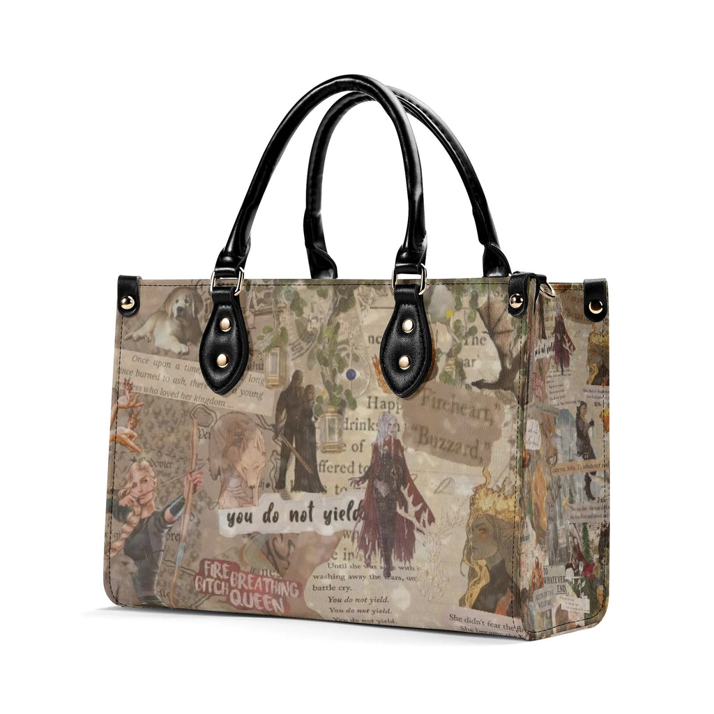 TOF Inspired Leather Bag, Throne Of Glass Inspired Bag, Personalized Leather Bag, Fantasy Leather Handbag, Perfect Gift for Women. HBVLR52