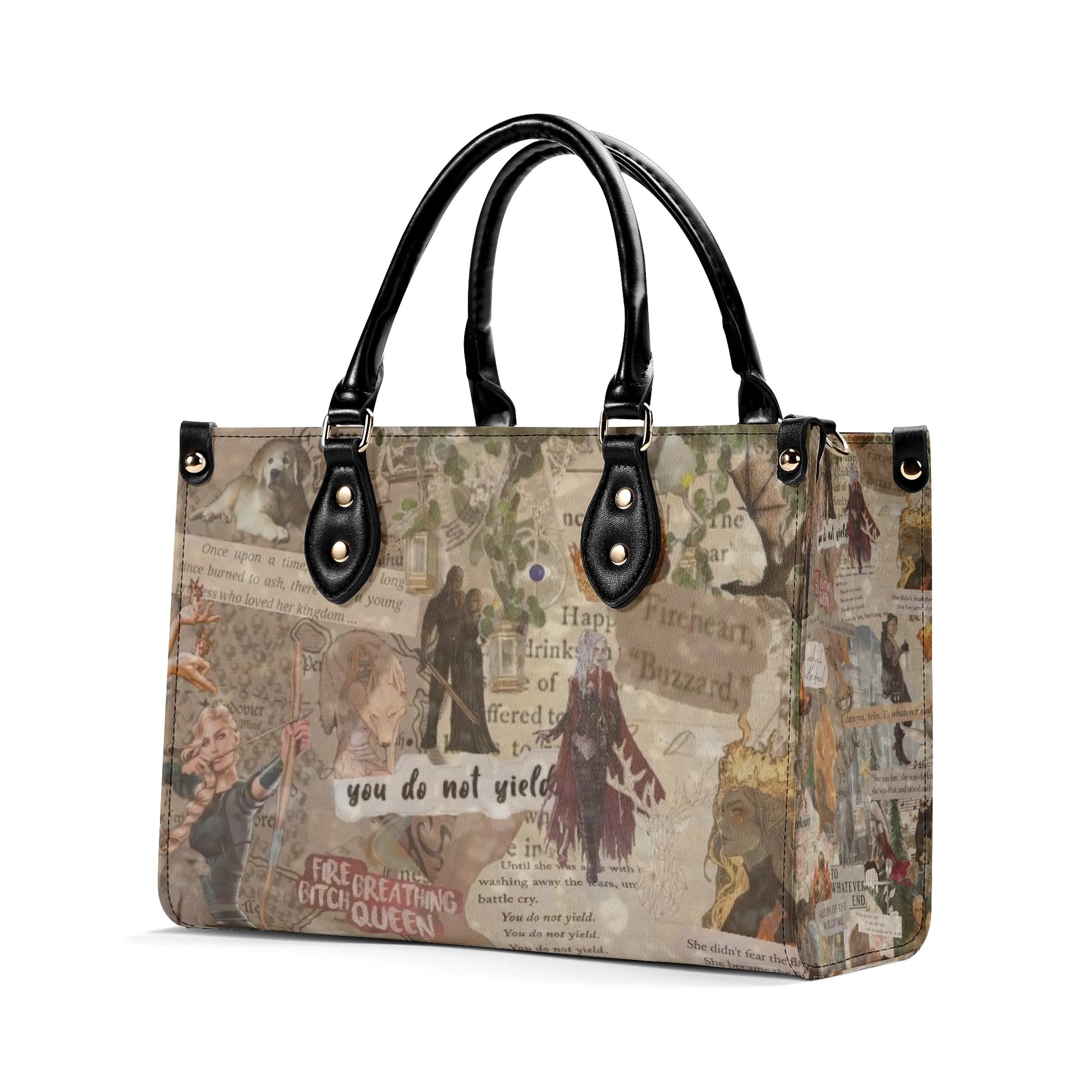 TOF Inspired Leather Bag, Throne Of Glass Inspired Bag, Personalized Leather Bag, Fantasy Leather Handbag, Perfect Gift for Women. HBVLR52