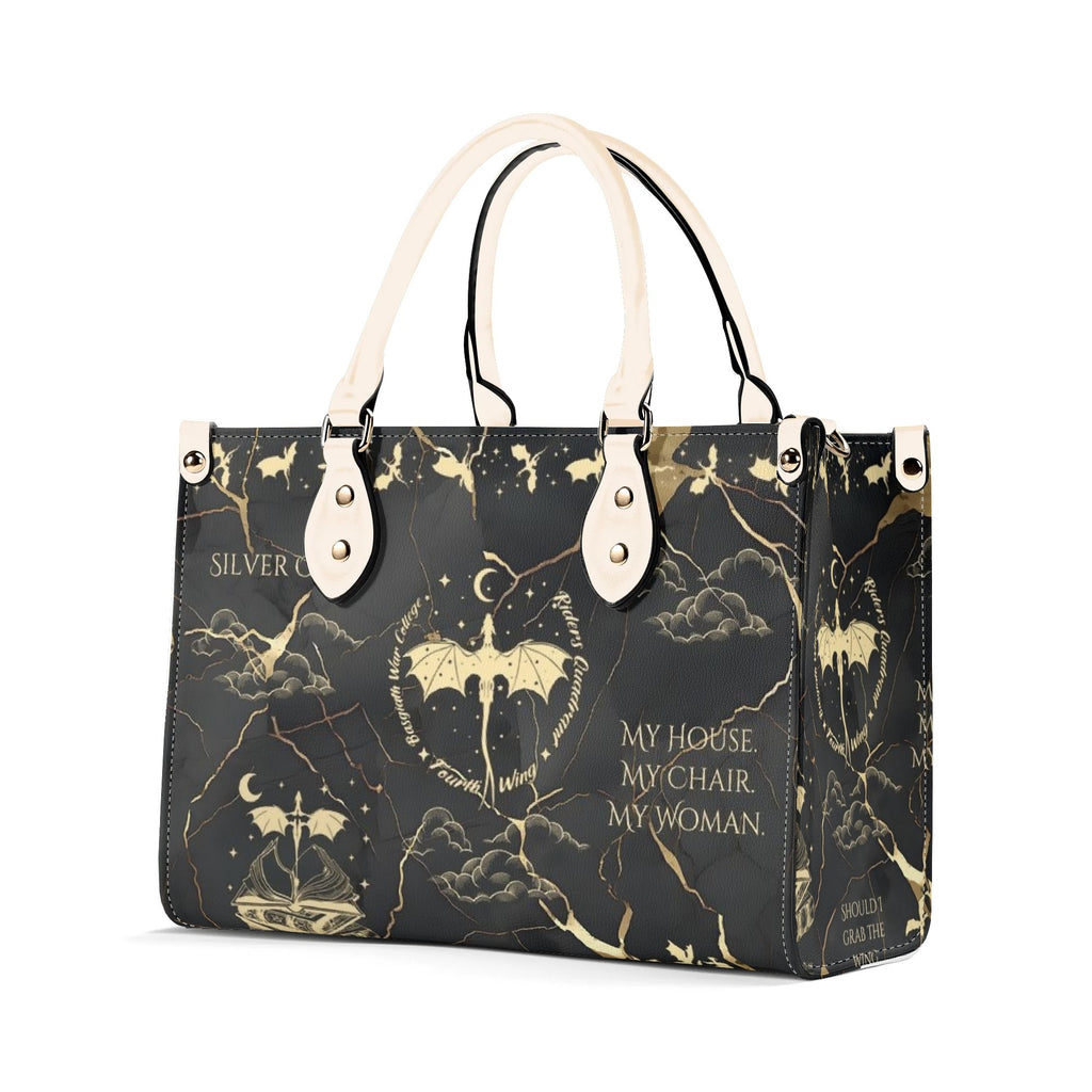 Fourth Wing Inspired Purse with Dragon Leather Bag, Fourth Wing Inspired Bag, Personalized Leather Bag, Fantasy Leather Handbag, Perfect Gift for Women. HBVLR27