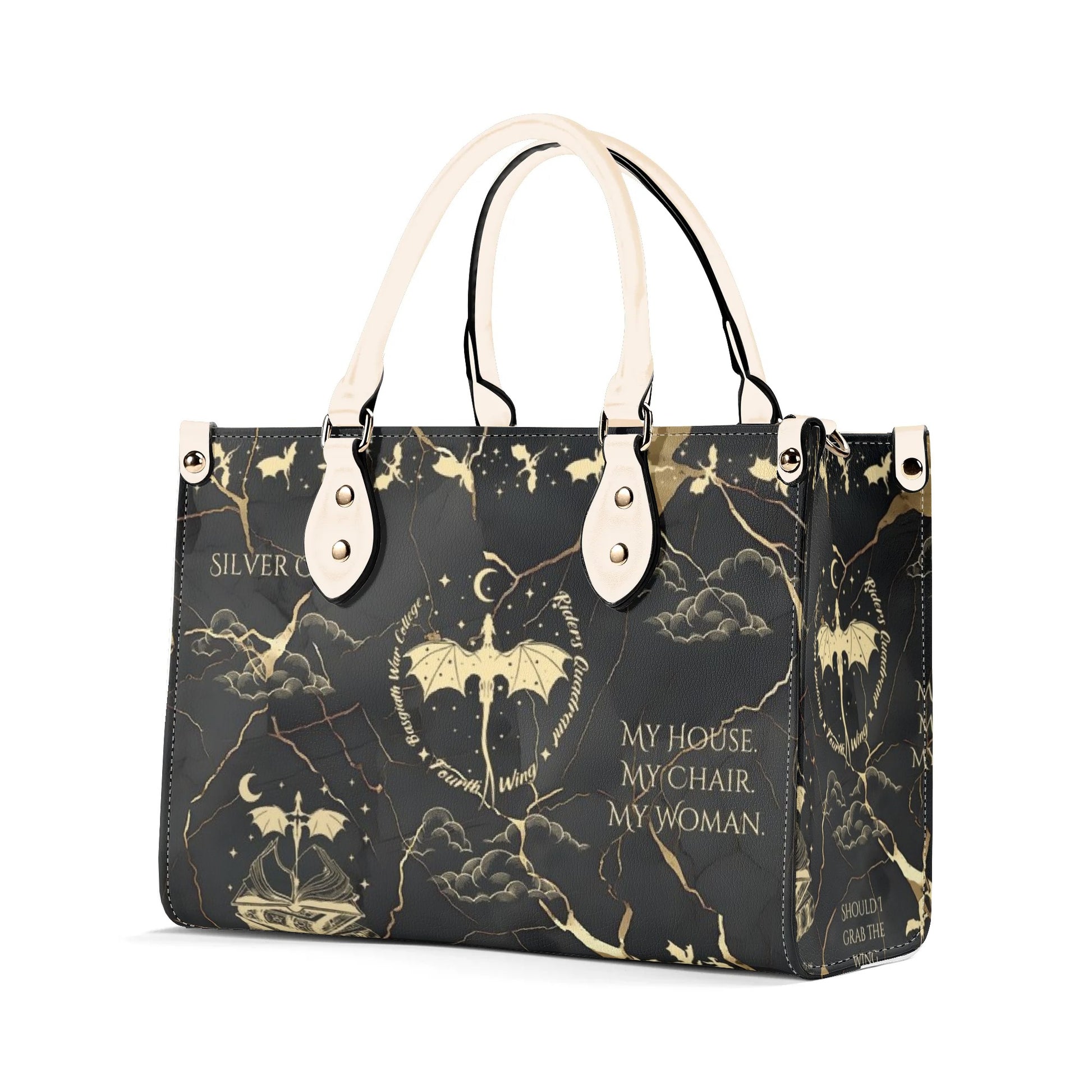 Fourth Wing Inspired Purse with Dragon Leather Bag, Fourth Wing Inspired Bag, Personalized Leather Bag, Fantasy Leather Handbag, Perfect Gift for Women. HBVLR27