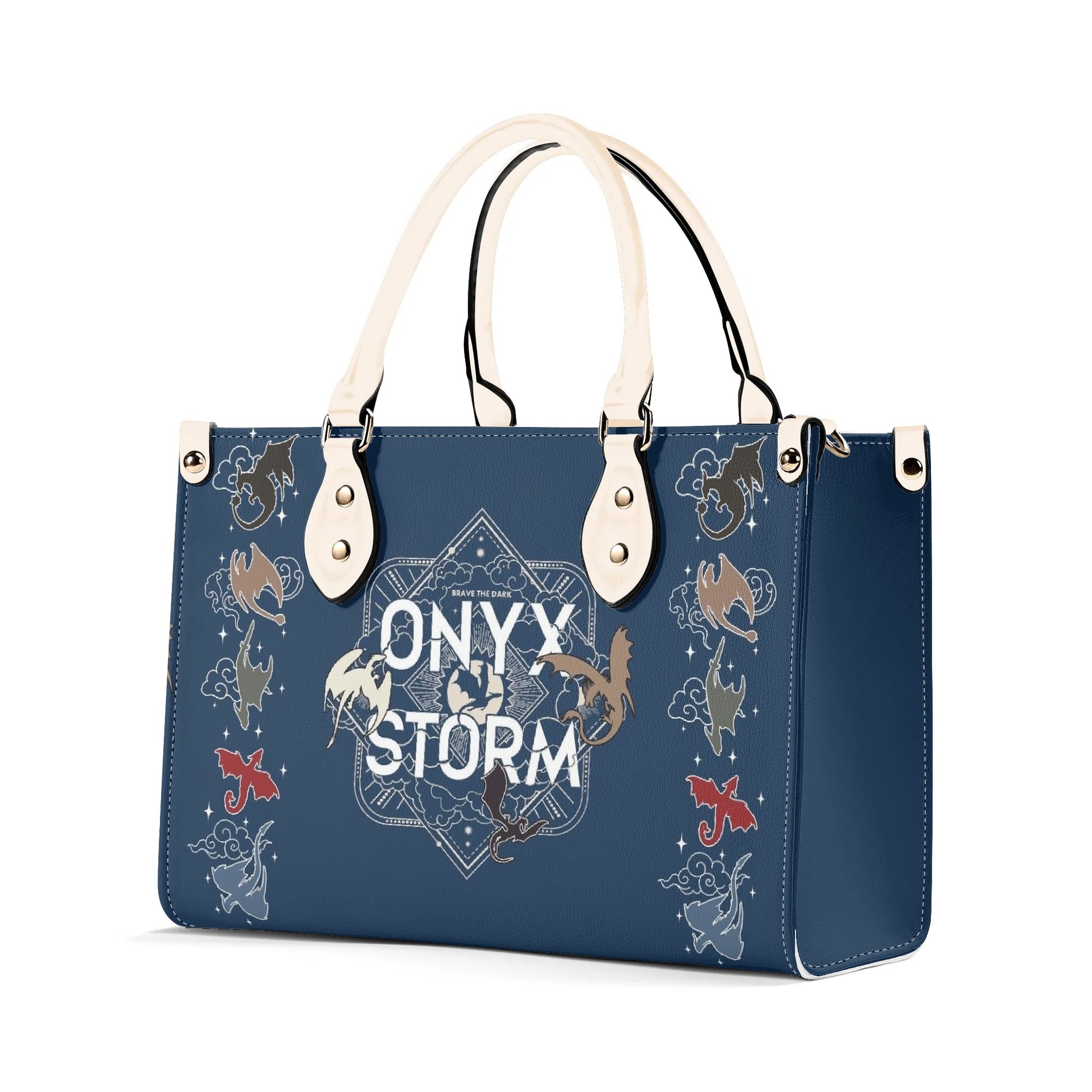 Onyx Storm Leather Bag, Onyx Storm Inspired Bag, Personalized Leather Bag, Fantasy Leather Handbag, Perfect Gift for Women. HBVLR34
