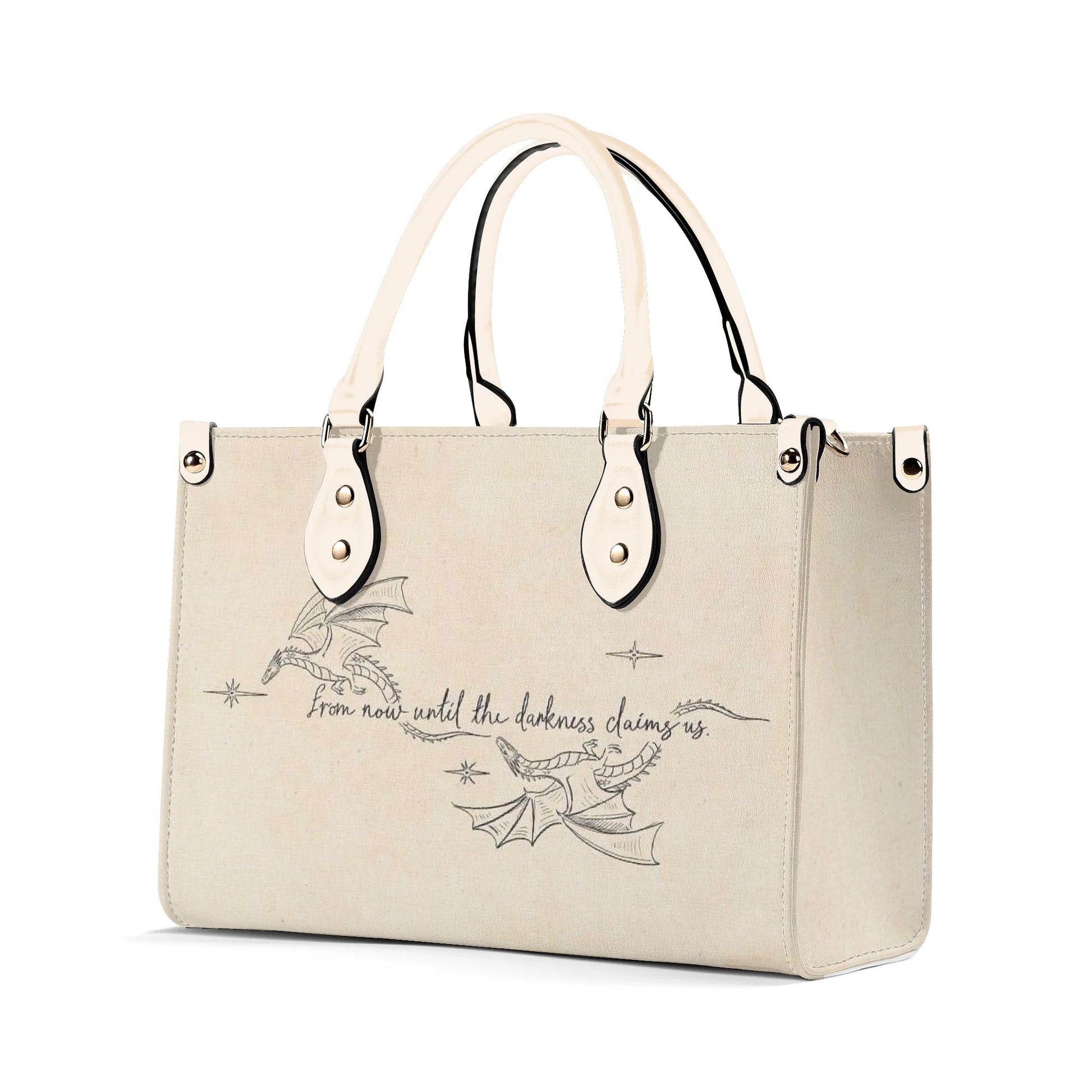 "from now until the darkness claim us" Quote Leather Bag, Throne Of Glass Inspired Bag, Personalized Leather Bag, Fantasy Leather Handbag, Perfect Gift for Women. HBVLR39
