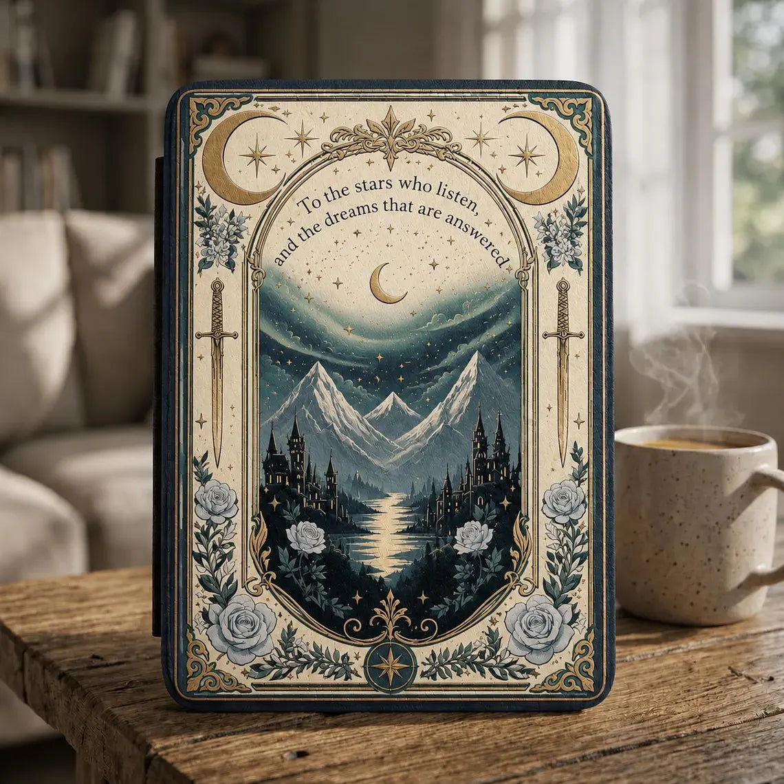 Night Court Kindle Cover, ACOTAR Inspired Kindle Case, Celestial Fantasy Bookish Cover, Paperwhite Colorsoft Reader Gift	KCVLR28