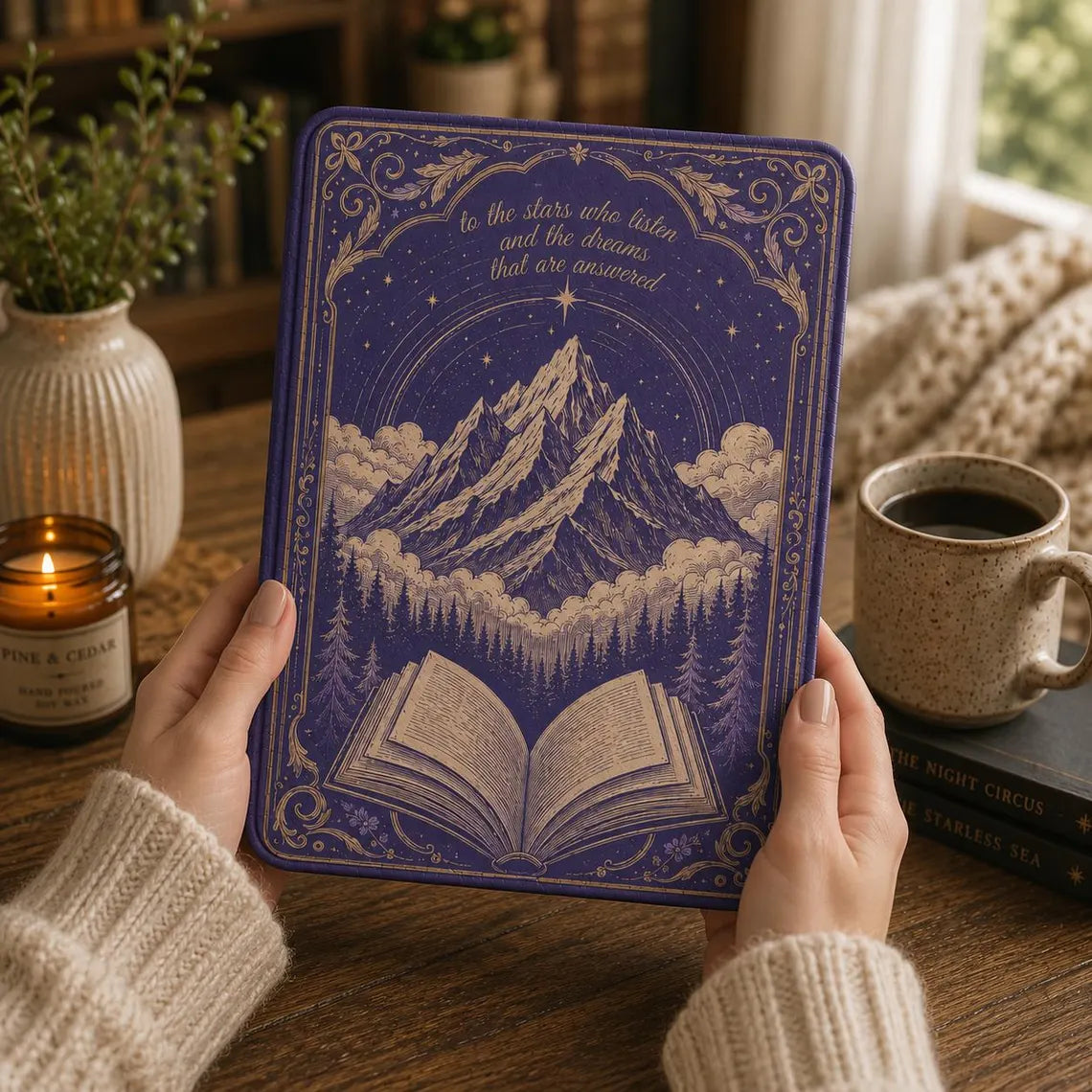 ACOTAR Inspired Kindle Paperwhite Case, To the Stars Who Listen Cover, E-reader Case, SJM Book Lover Gift 	KCVLR16