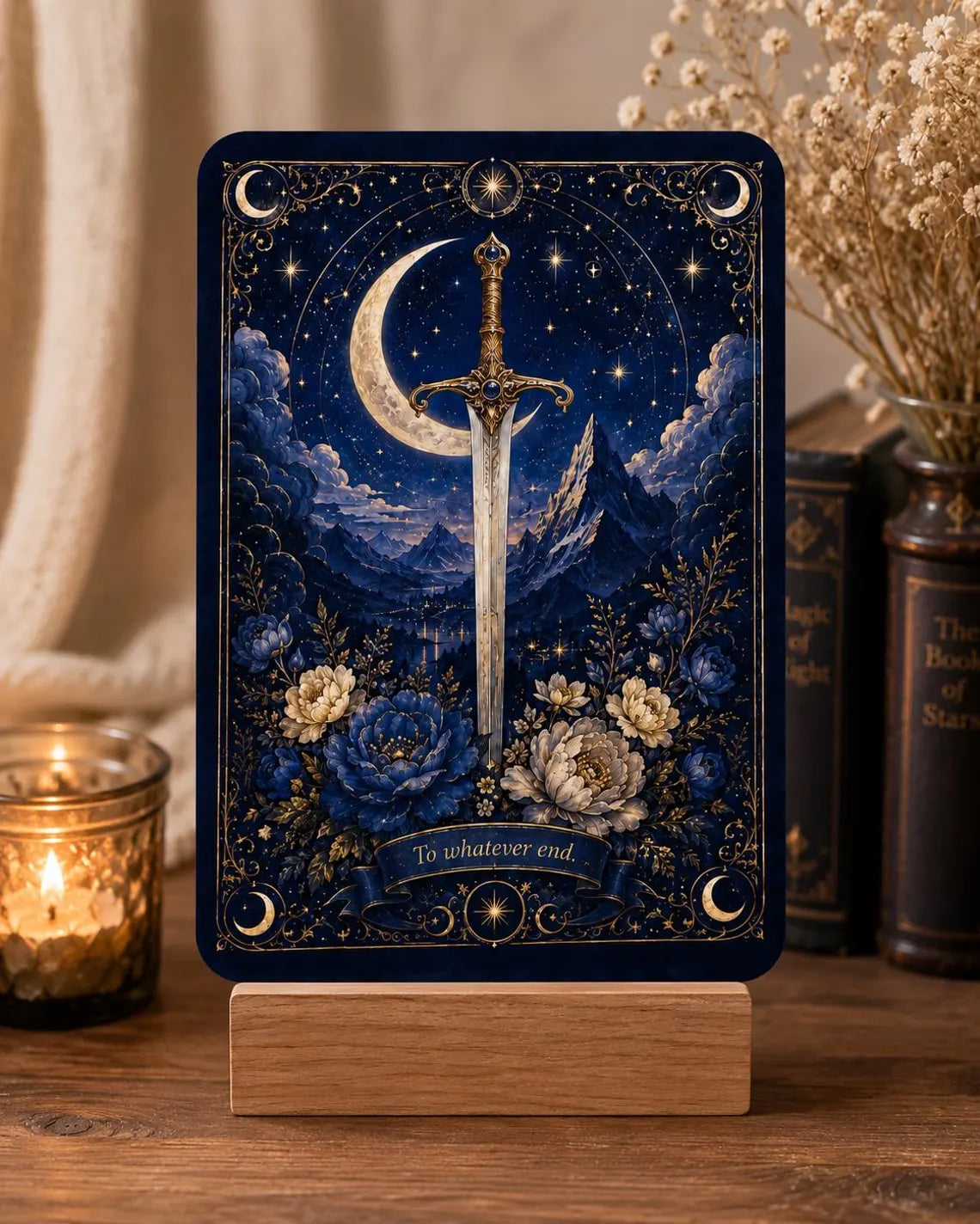 ACOTAR Fantasy Kindle Case, Moon and Sword Kindle Cover, Gothic Floral E-Reader Case, Gift for Book Lovers 	KCVLR21