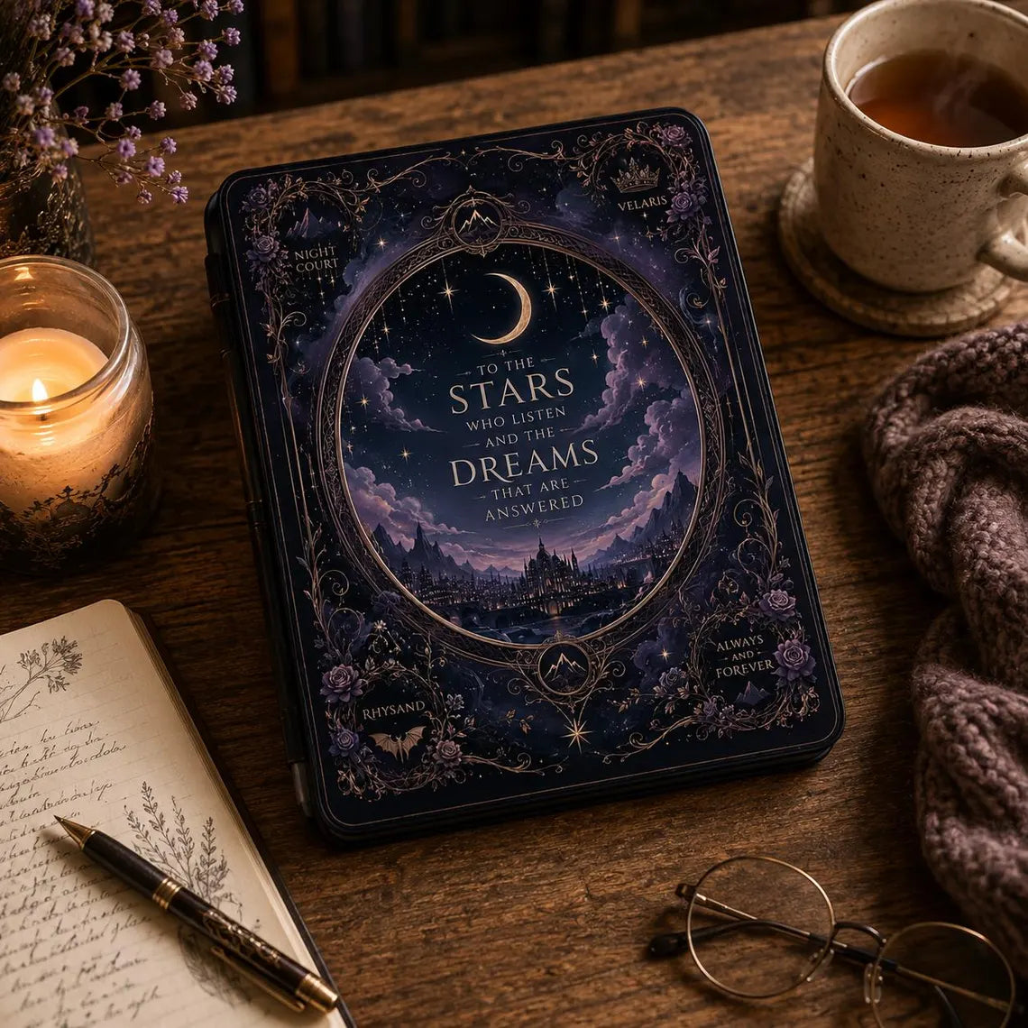 ACOTAR Night Court Kindle Paperwhite Case, To The Stars Who Listen, Velaris Fantasy Book Lover Gift, Sarah J Maas Inspired Cover 	KCVLR11