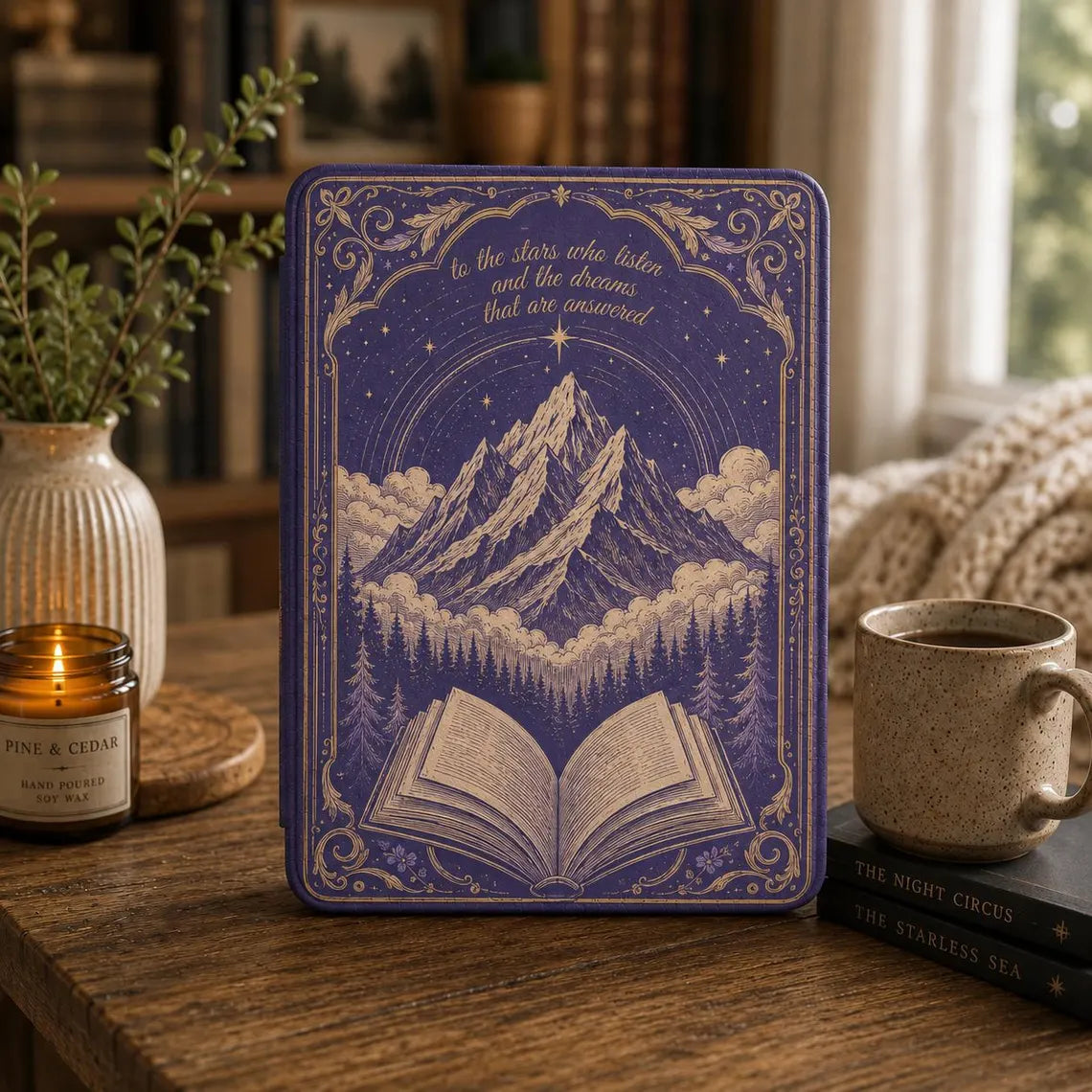 ACOTAR Inspired Kindle Paperwhite Case, To the Stars Who Listen Cover, E-reader Case, SJM Book Lover Gift 	KCVLR16