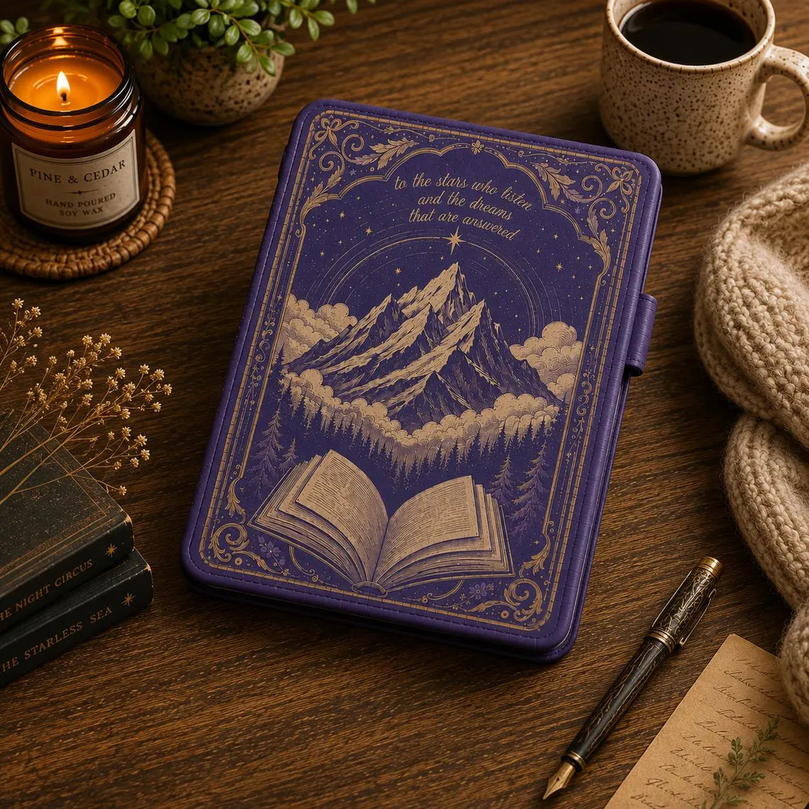 ACOTAR Inspired Kindle Paperwhite Case, To the Stars Who Listen Cover, E-reader Case, SJM Book Lover Gift 	KCVLR16
