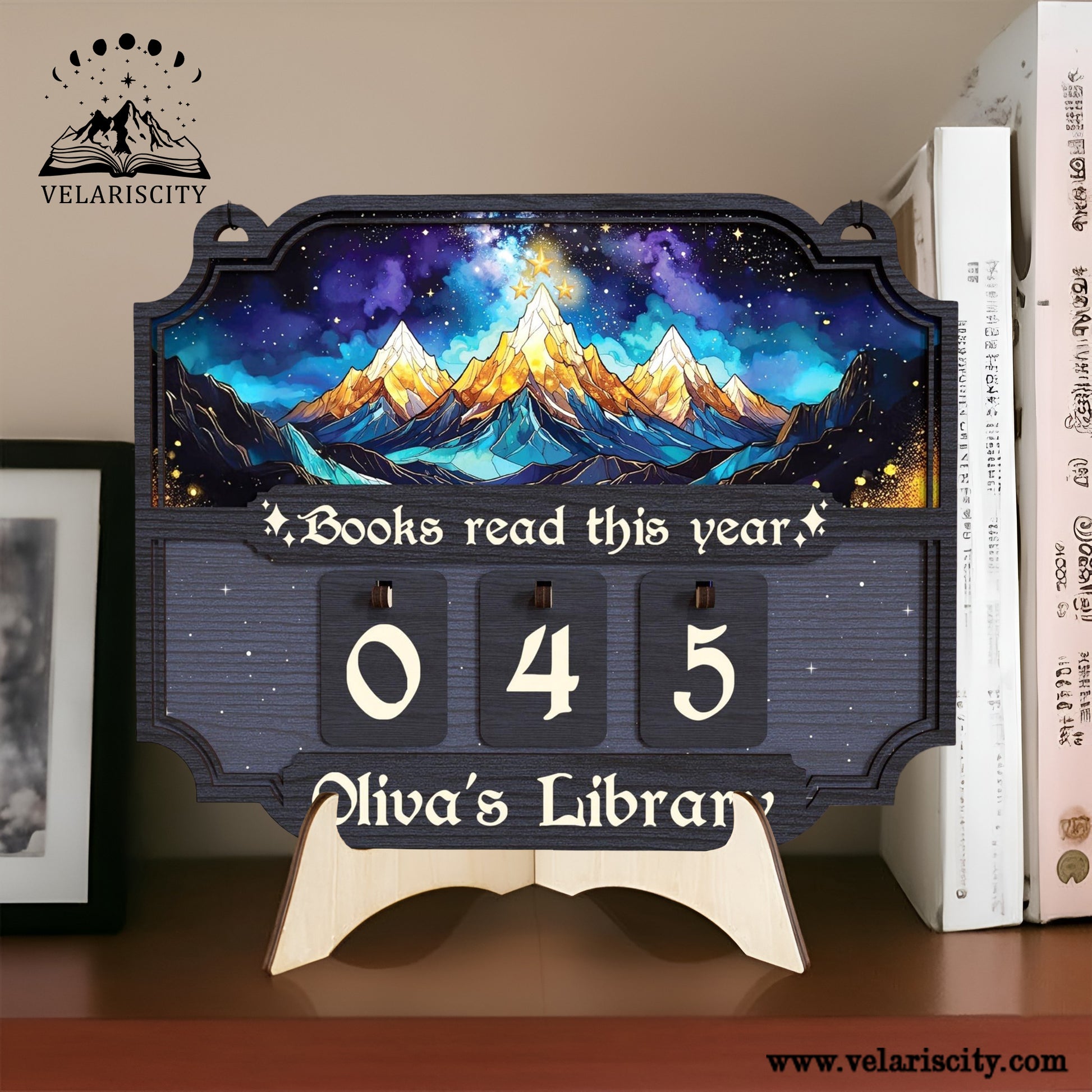 Personalized Books Read Tracker Wooden, Night Court Books Tracker, Books Read This Year, Gift for Readers, Book Lovers Gift, Home Decor BTVLR02