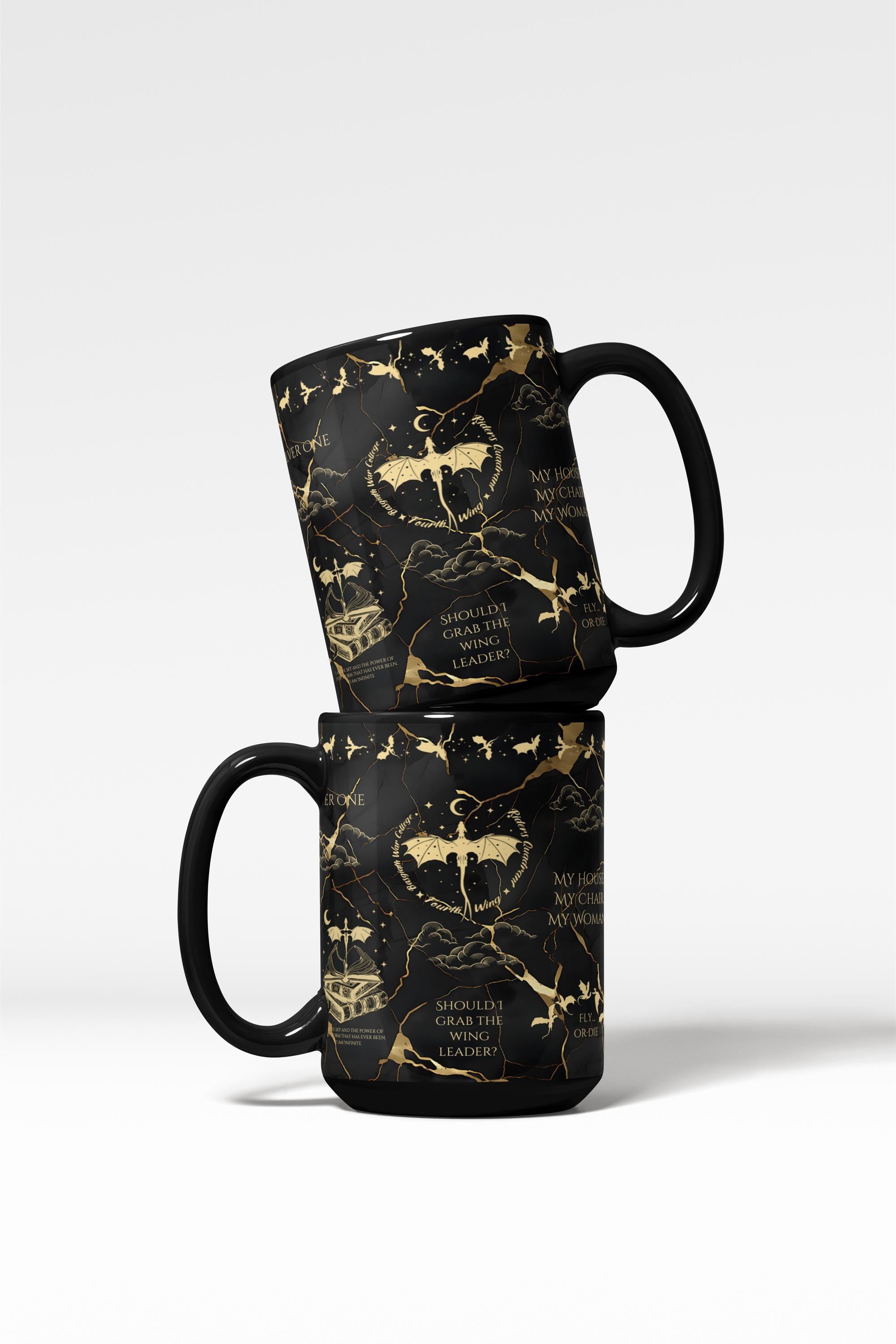 Fourth Wing Mug Bookish Dragon Mug Romantasy Mug for Xaden Riorson Fans BookTok Mug Gift for Wife Cute Bookish Mug Book Lover Gift MGVLR49