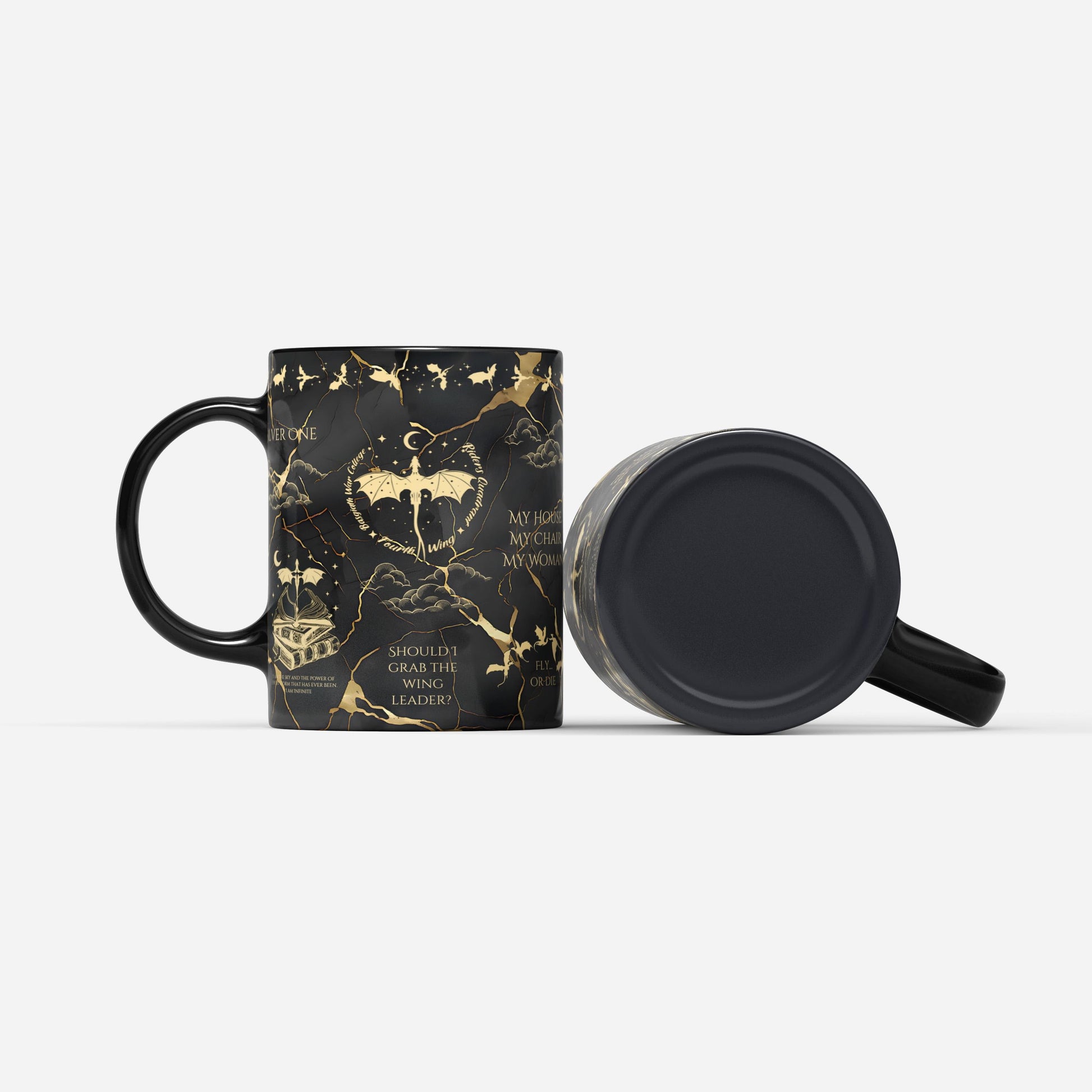 Fourth Wing Mug Bookish Dragon Mug Romantasy Mug for Xaden Riorson Fans BookTok Mug Gift for Wife Cute Bookish Mug Book Lover Gift MGVLR49