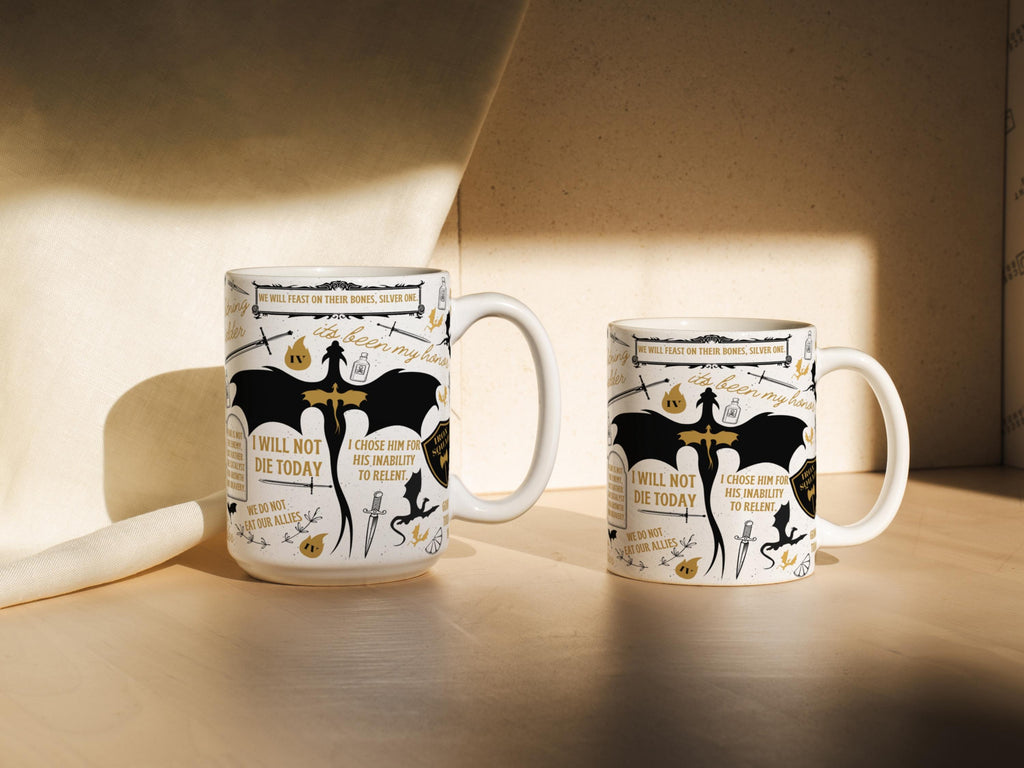Fourth Wing Quote Mug Fantasy Bookish Gift, Dragon Rider Coffee Cup, Basgiath War College Merch, Violet Sorrengail and Xaden Riorson Fan MGVLR50