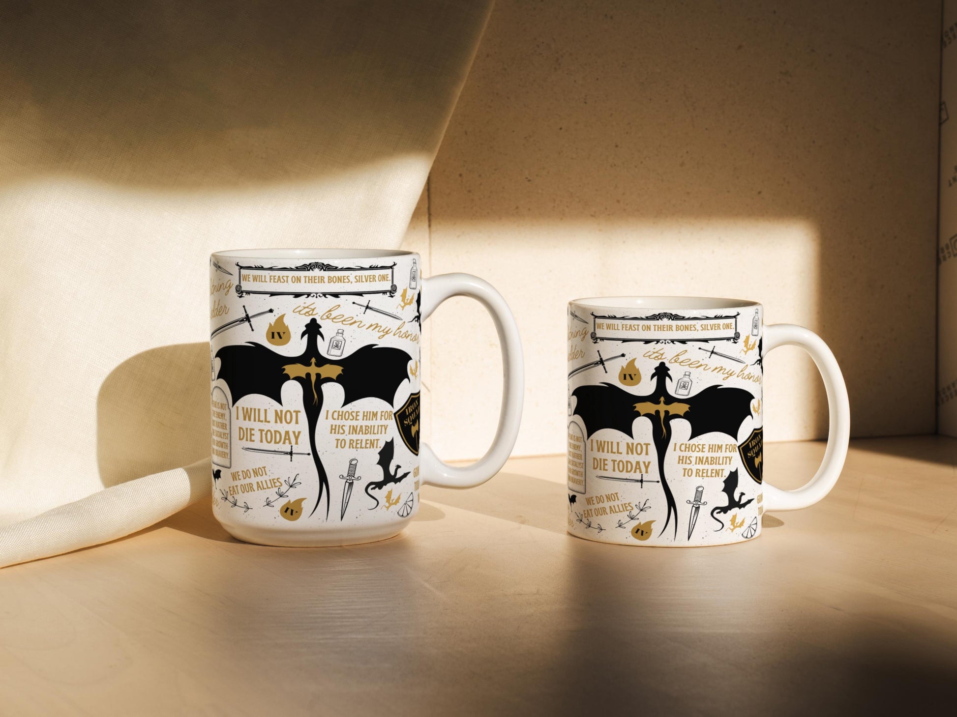 Fourth Wing Quote Mug Fantasy Bookish Gift, Dragon Rider Coffee Cup, Basgiath War College Merch, Violet Sorrengail and Xaden Riorson Fan MGVLR50