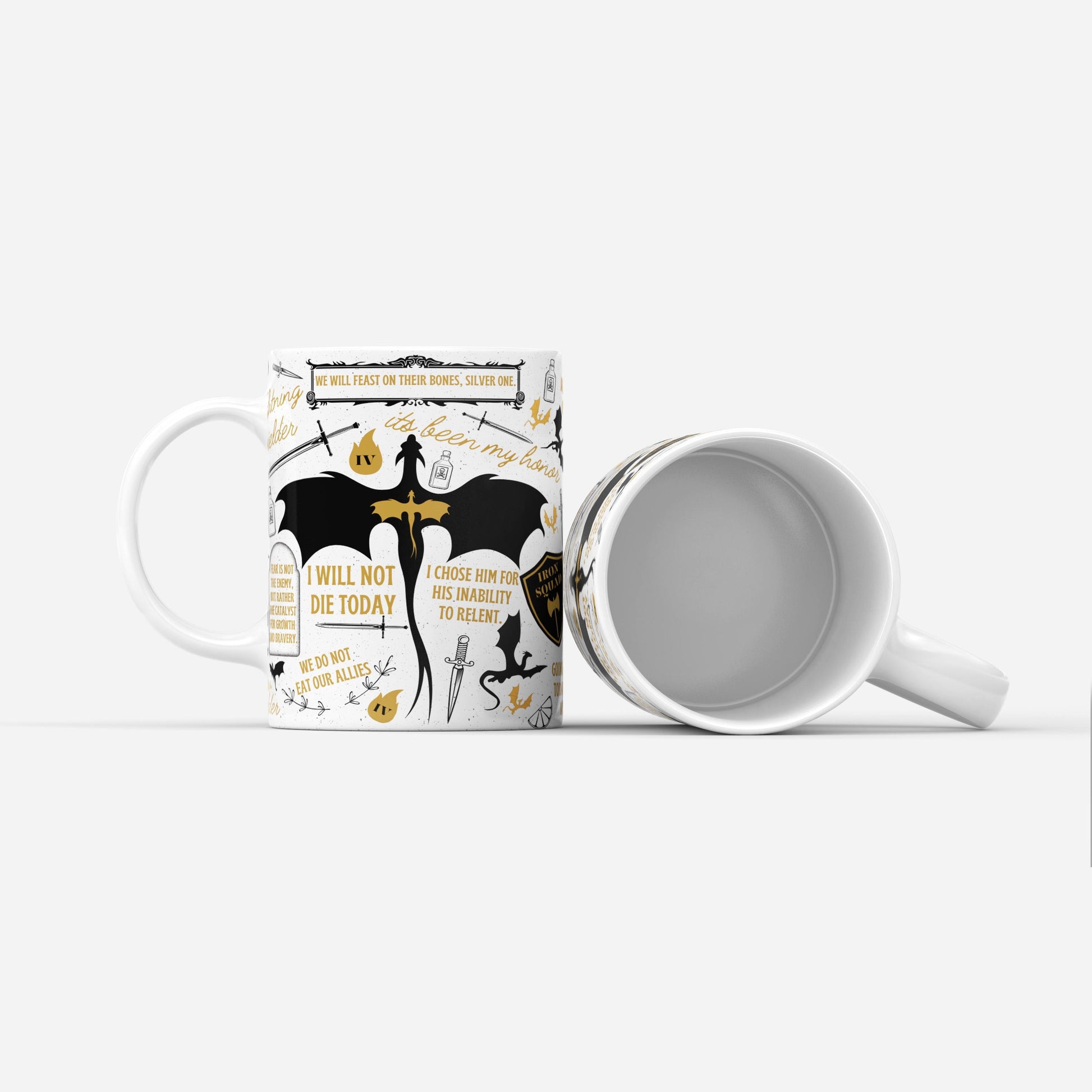 Fourth Wing Quote Mug Fantasy Bookish Gift, Dragon Rider Coffee Cup, Basgiath War College Merch, Violet Sorrengail and Xaden Riorson Fan MGVLR50