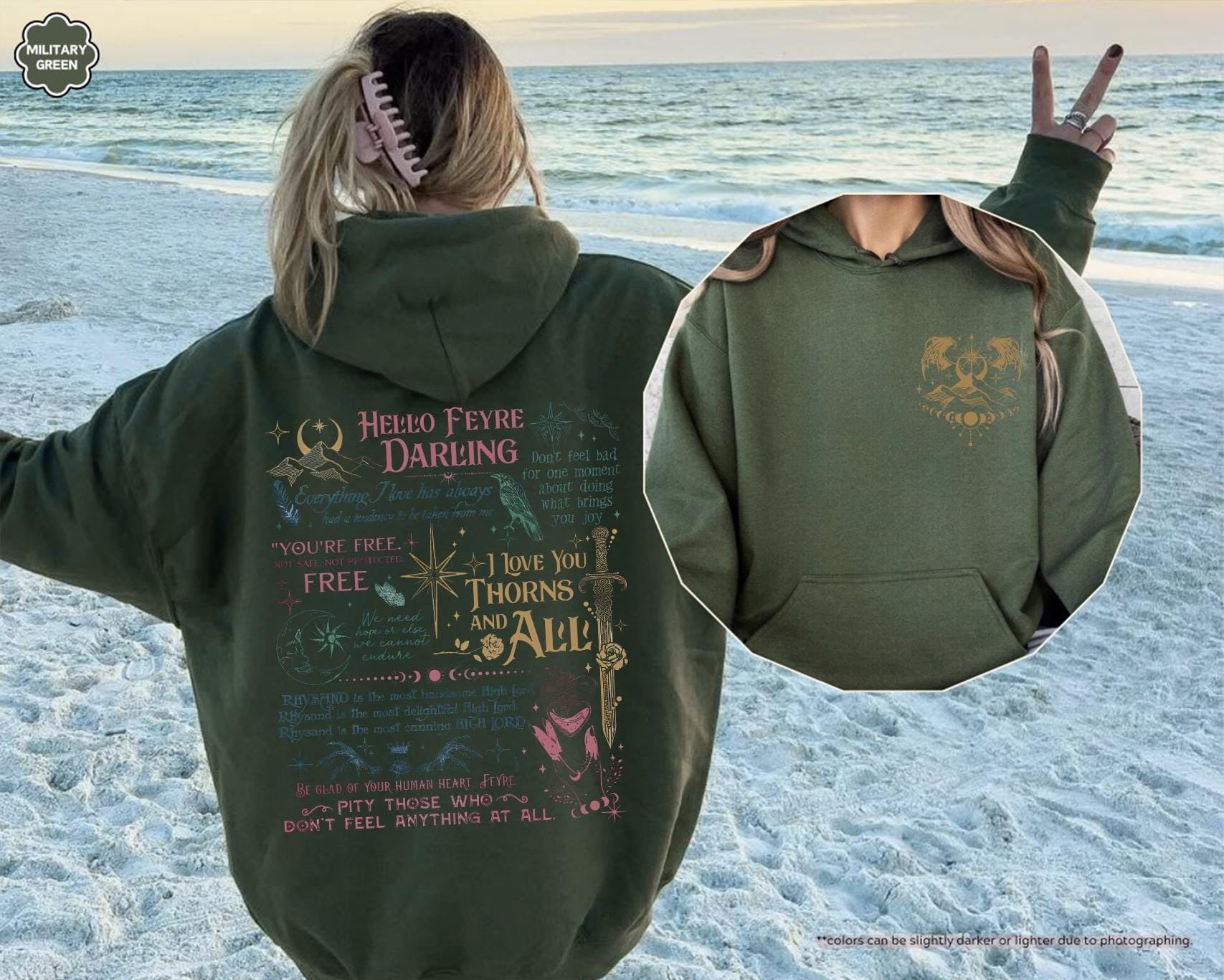 Hello Feyre Darling Sweatshirt, Acotar Fan Sweatshirt, Fantasy Reader Hoodie, Velaris City Of Starlight Sweatshirt, Bookish Hoodie, Book Gift