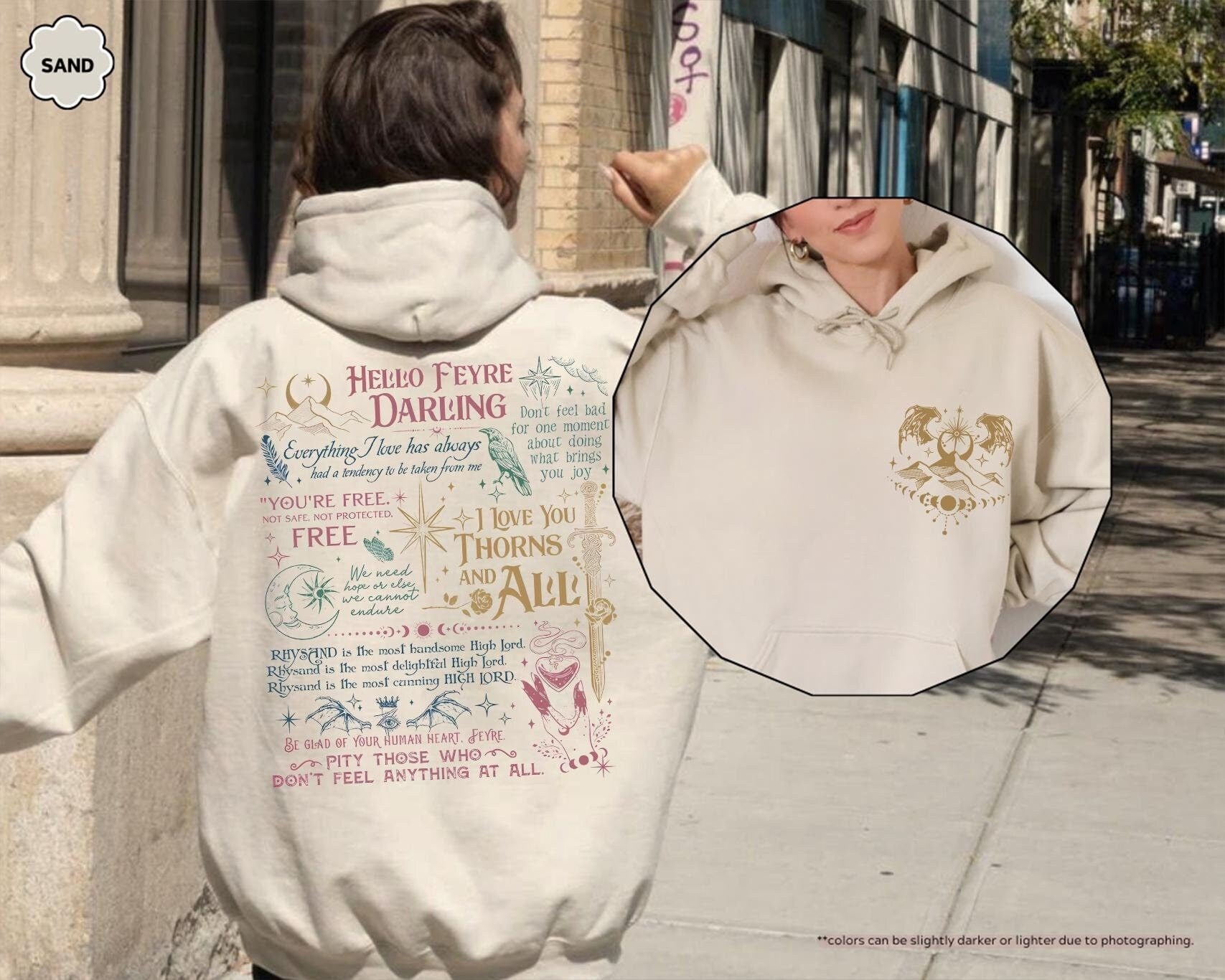 Hello Feyre Darling Sweatshirt, Acotar Fan Sweatshirt, Fantasy Reader Hoodie, Velaris City Of Starlight Sweatshirt, Bookish Hoodie, Book Gift