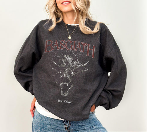 Basgiath War College Shirt, Distressed Fourth Wing Merch, Iron Flame Merch, Tairn and Violet Sorrengail, Bookish Shirt, Reading Shirt CFVLR89
