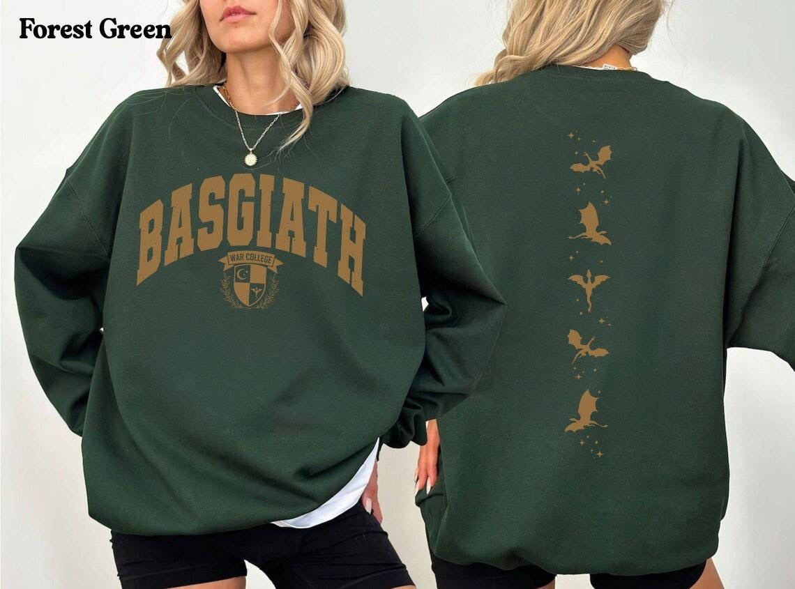 Fourth Wing Double-Sided Sweater, Basgiath War College Shirt, Dragon Rider Sweatshirt, Bookish Sweater, Empyrean Series, Fourth Wing Shirt