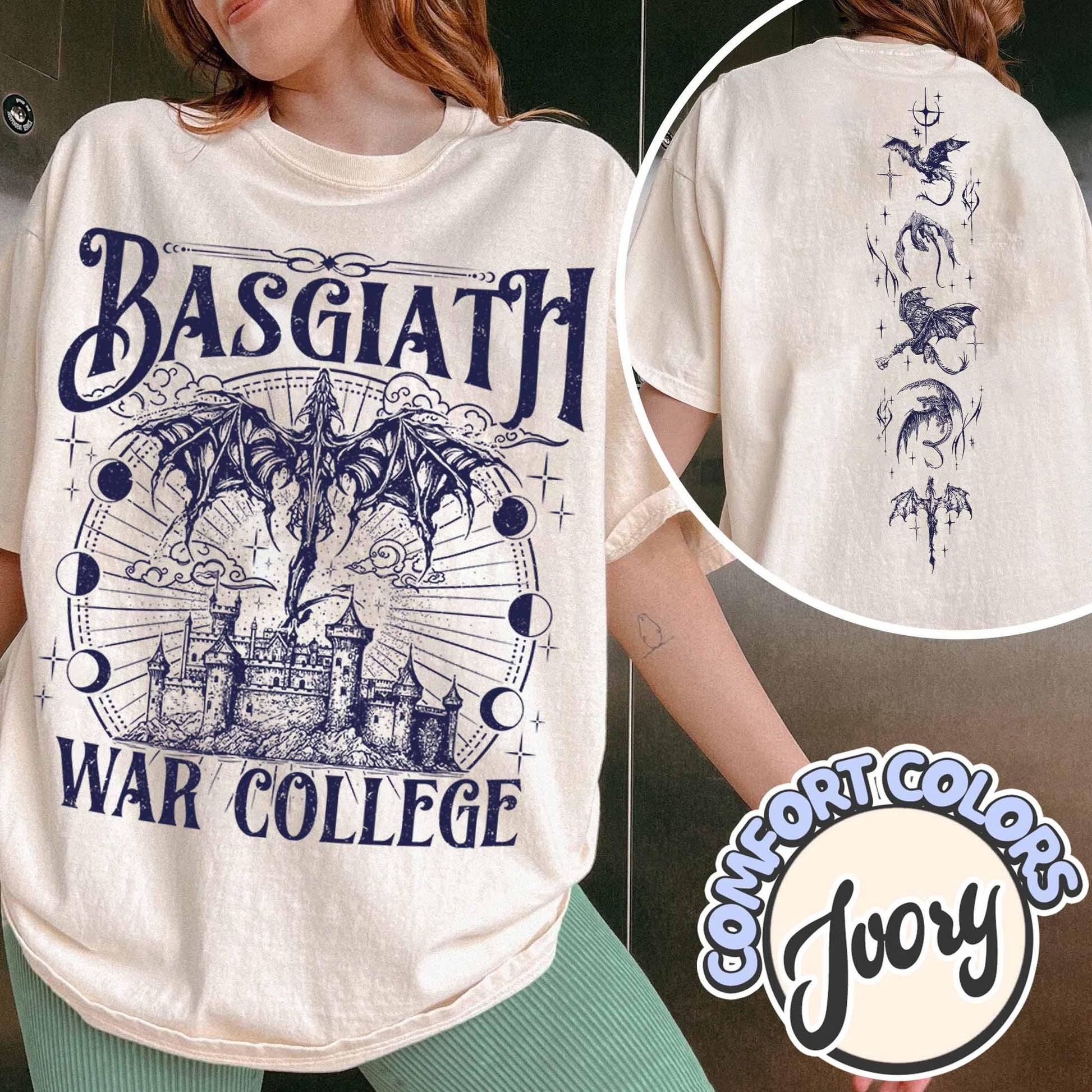Basgiath War College Comfort Colors Shirt, Dragon Riders Shirt, Fly or Die Tee, Riders Quadrant Tee, Fourth Wing Shirt, Women Gift, Bookish