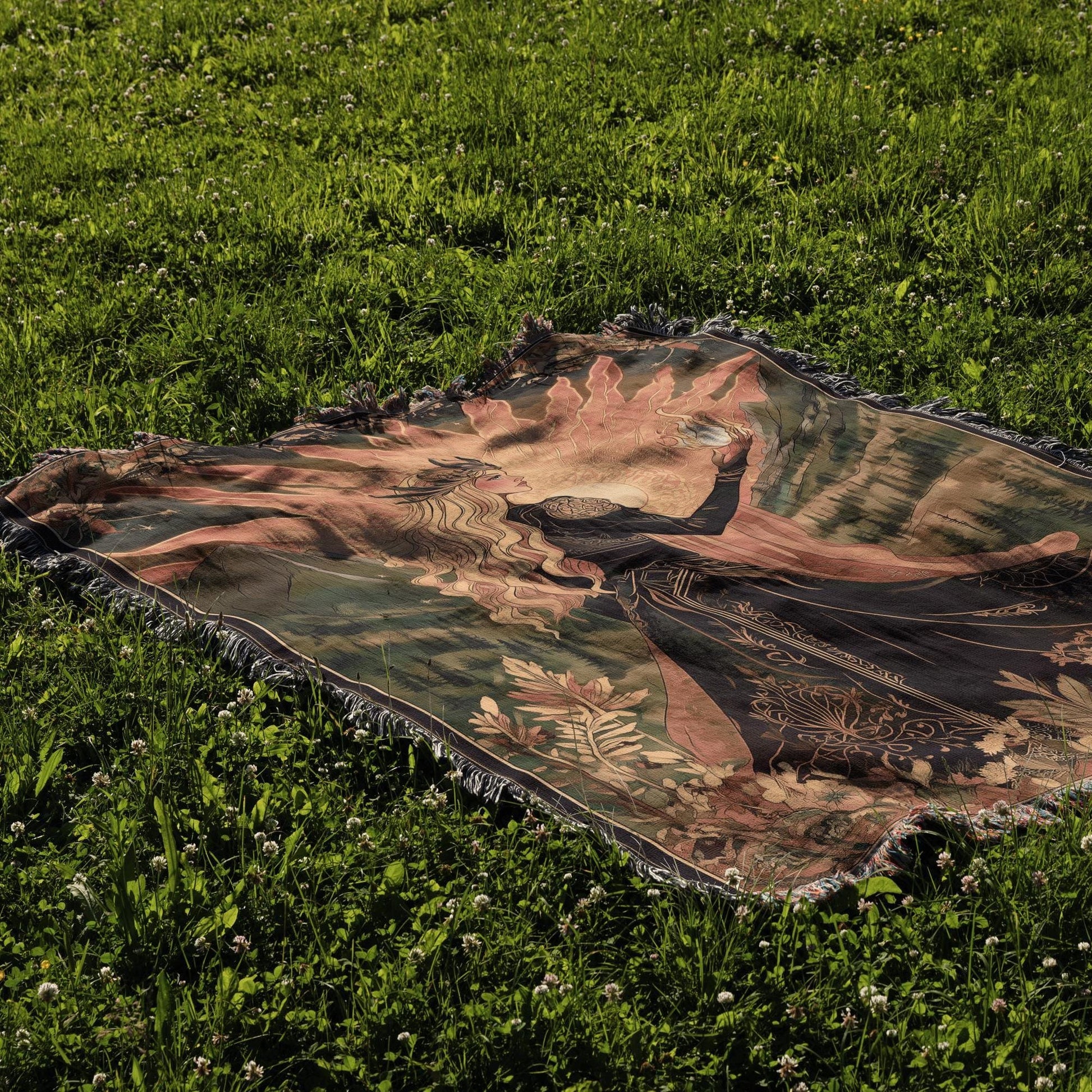 Aelin of the Wildfire Woven Blanket, Throne Of Glass Blanket, Magical Creature Home Decor BKVLR09